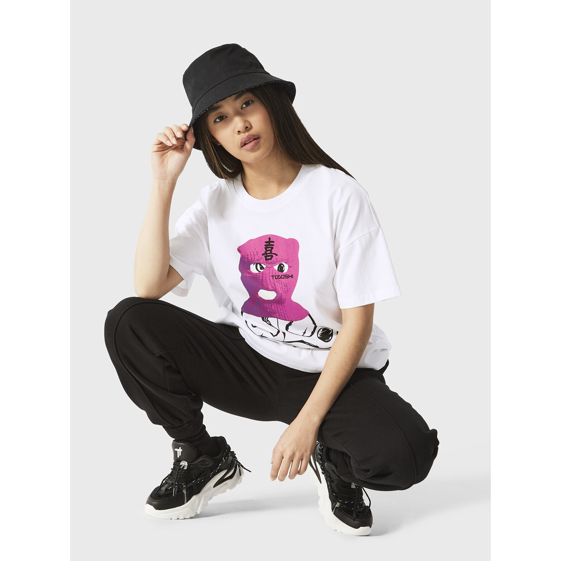 Togoshi Тишърт TG22-TSD502 Бял Relaxed Fit - Pepit.bg