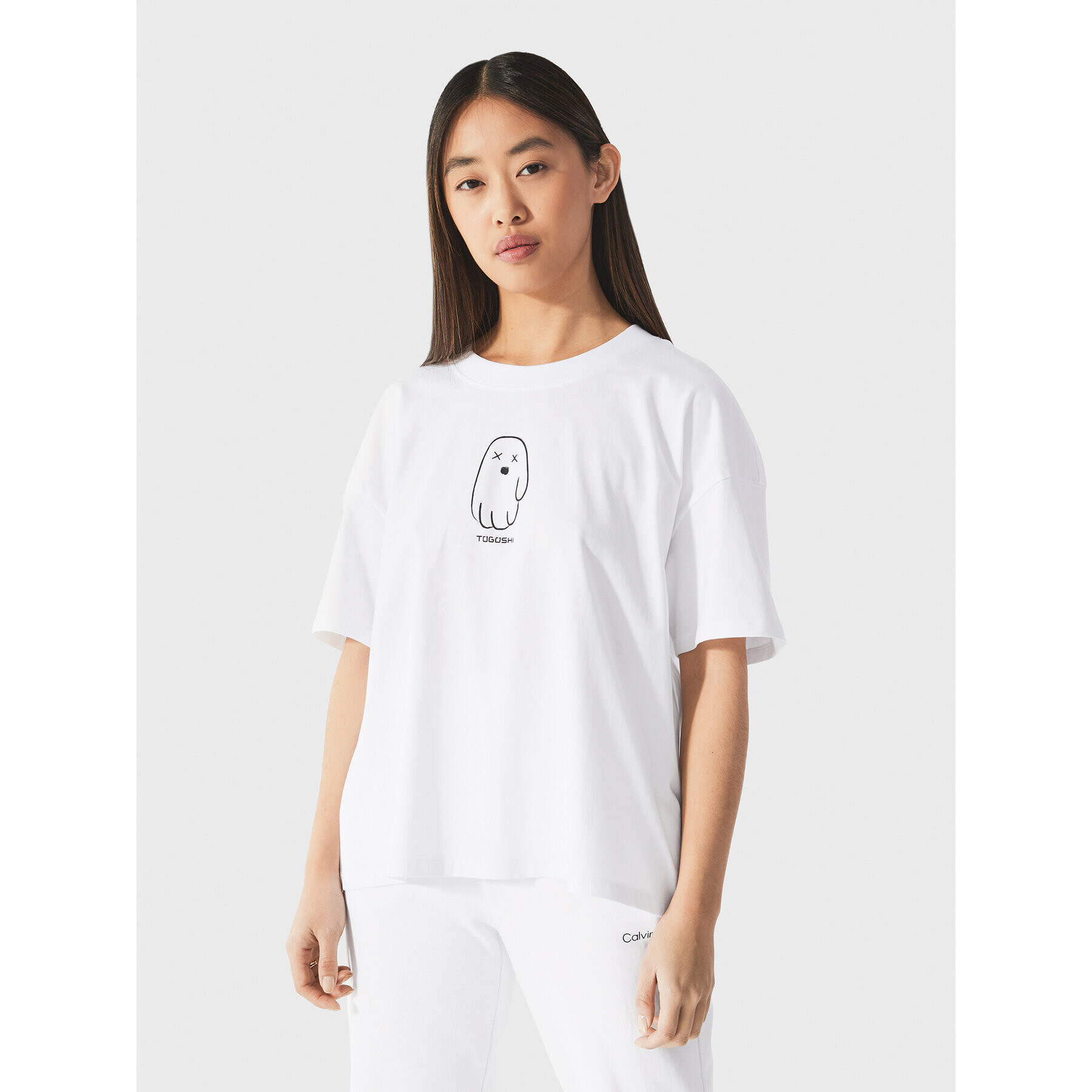Togoshi Тишърт TG23-TSD510 Бял Relaxed Fit - Pepit.bg