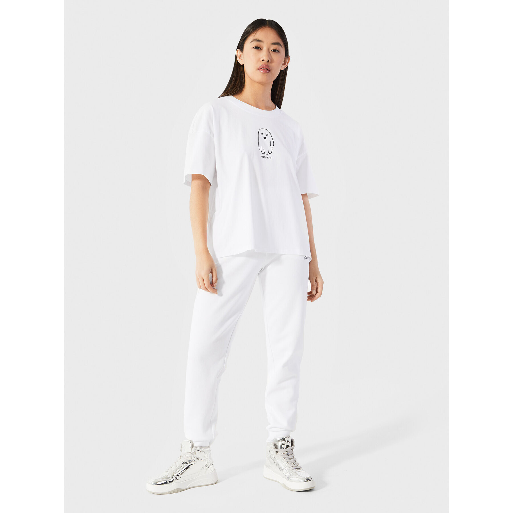 Togoshi Тишърт TG23-TSD510 Бял Relaxed Fit - Pepit.bg