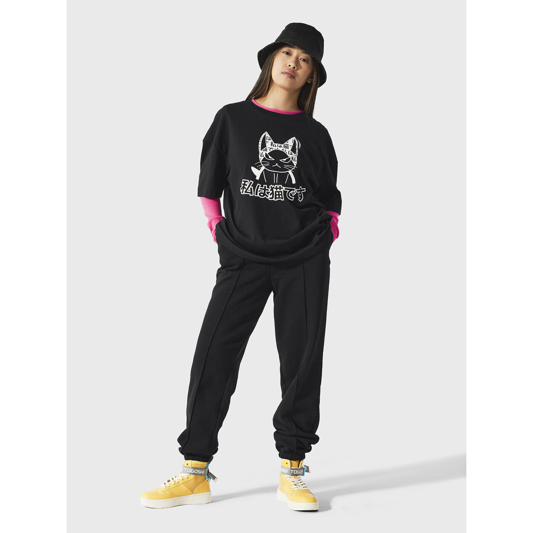 Togoshi Тишърт TG23-TSD521 Черен Relaxed Fit - Pepit.bg