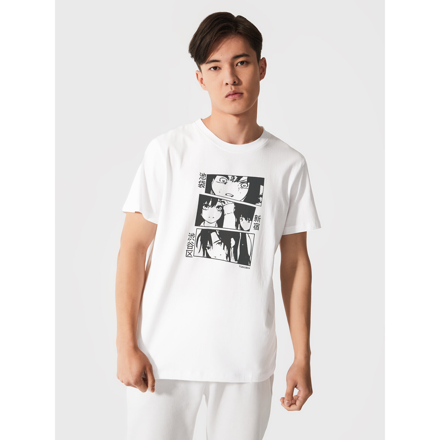 Togoshi Тишърт TG23-TSM511 Бял Regular Fit - Pepit.bg
