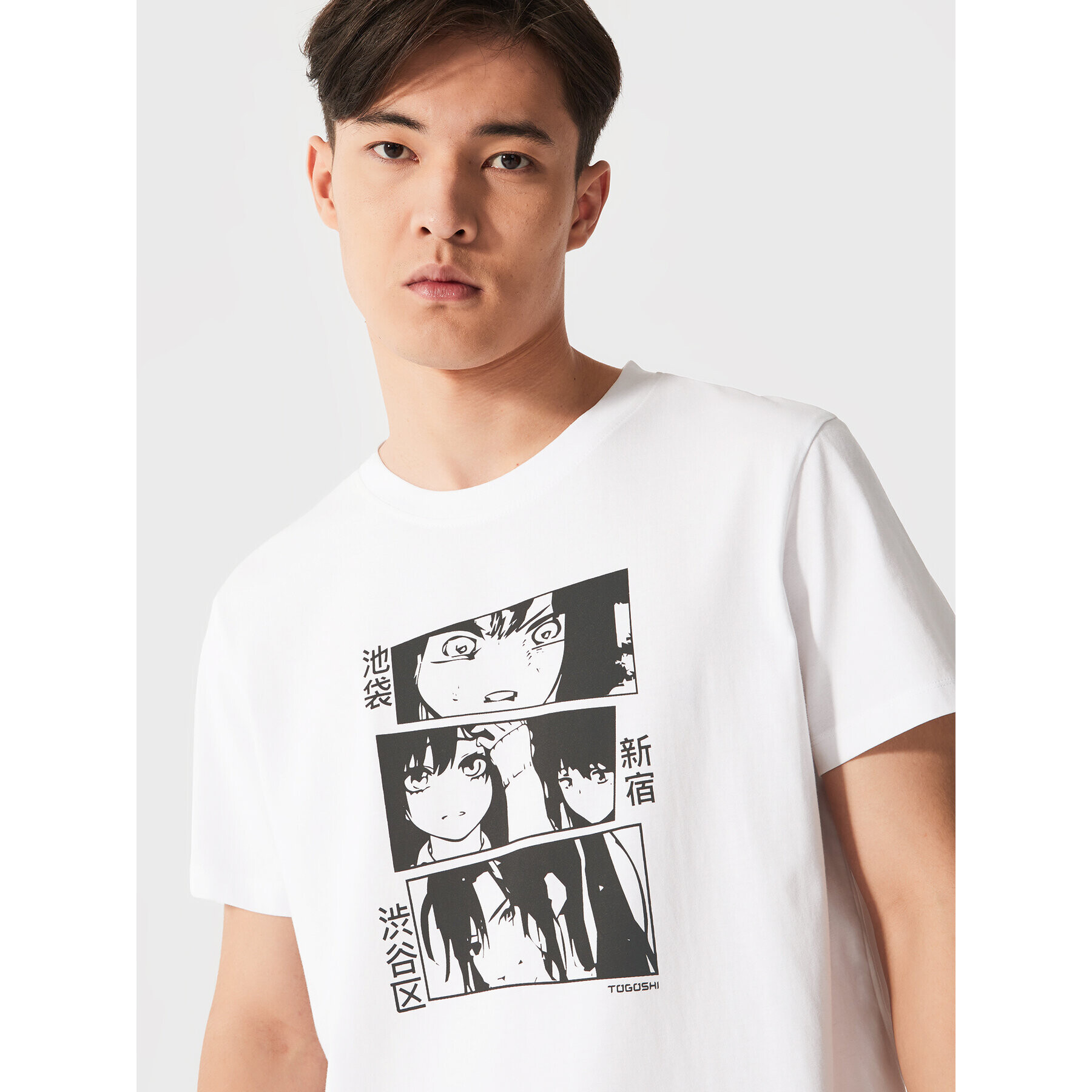 Togoshi Тишърт TG23-TSM511 Бял Regular Fit - Pepit.bg