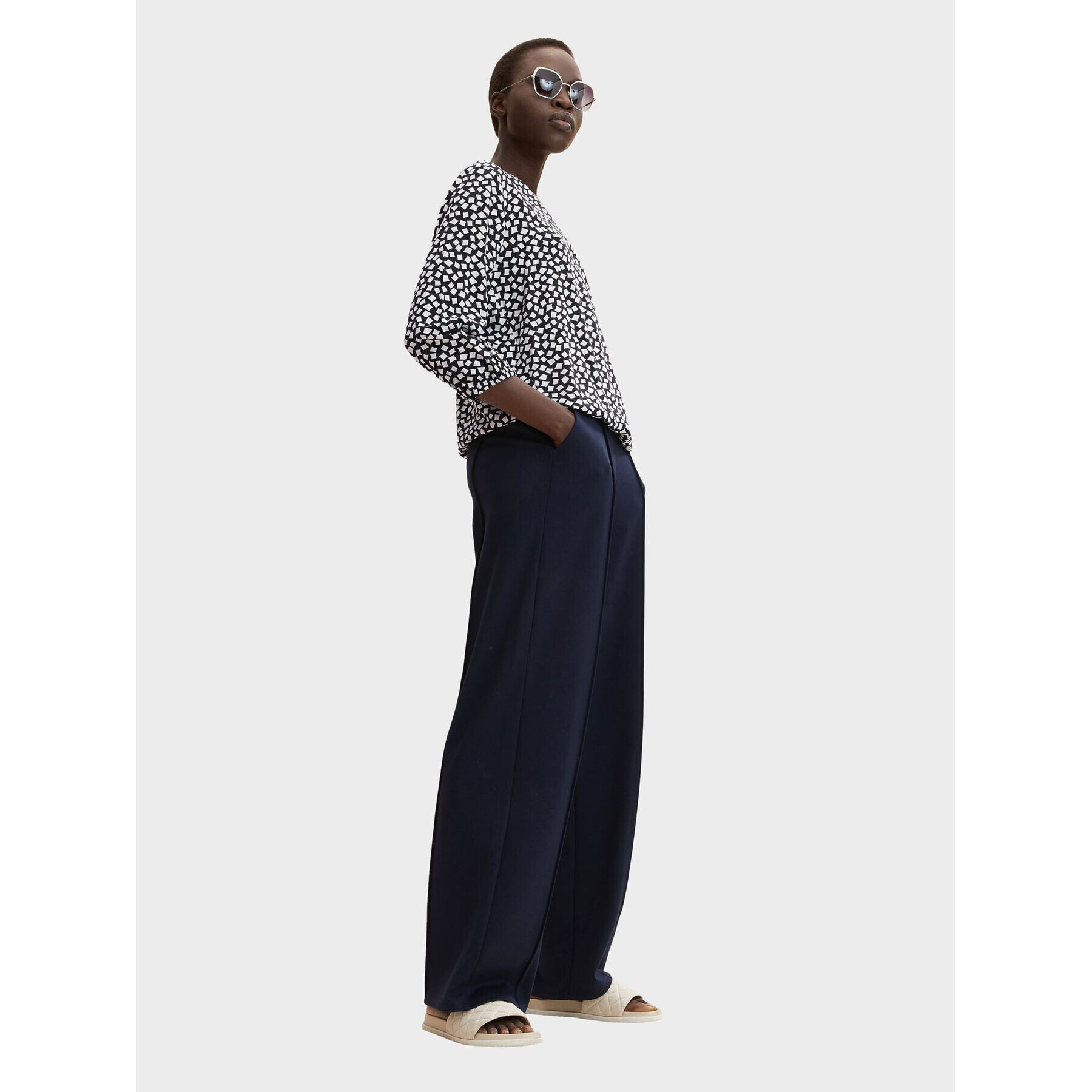 Tom Tailor Блуза 1032575 Тъмносин Relaxed Fit - Pepit.bg