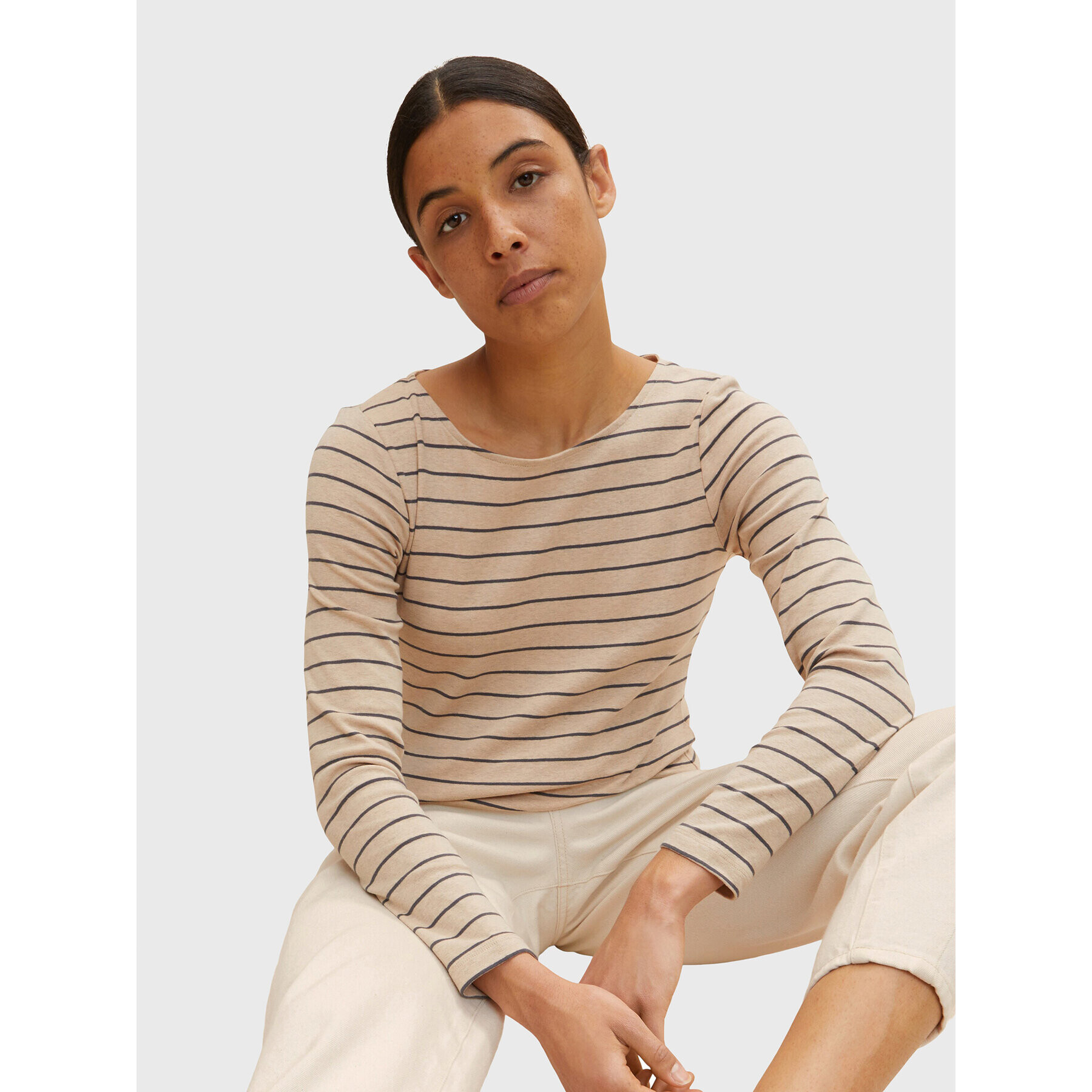 Tom Tailor Блуза 1032694 Бежов Regular Fit - Pepit.bg