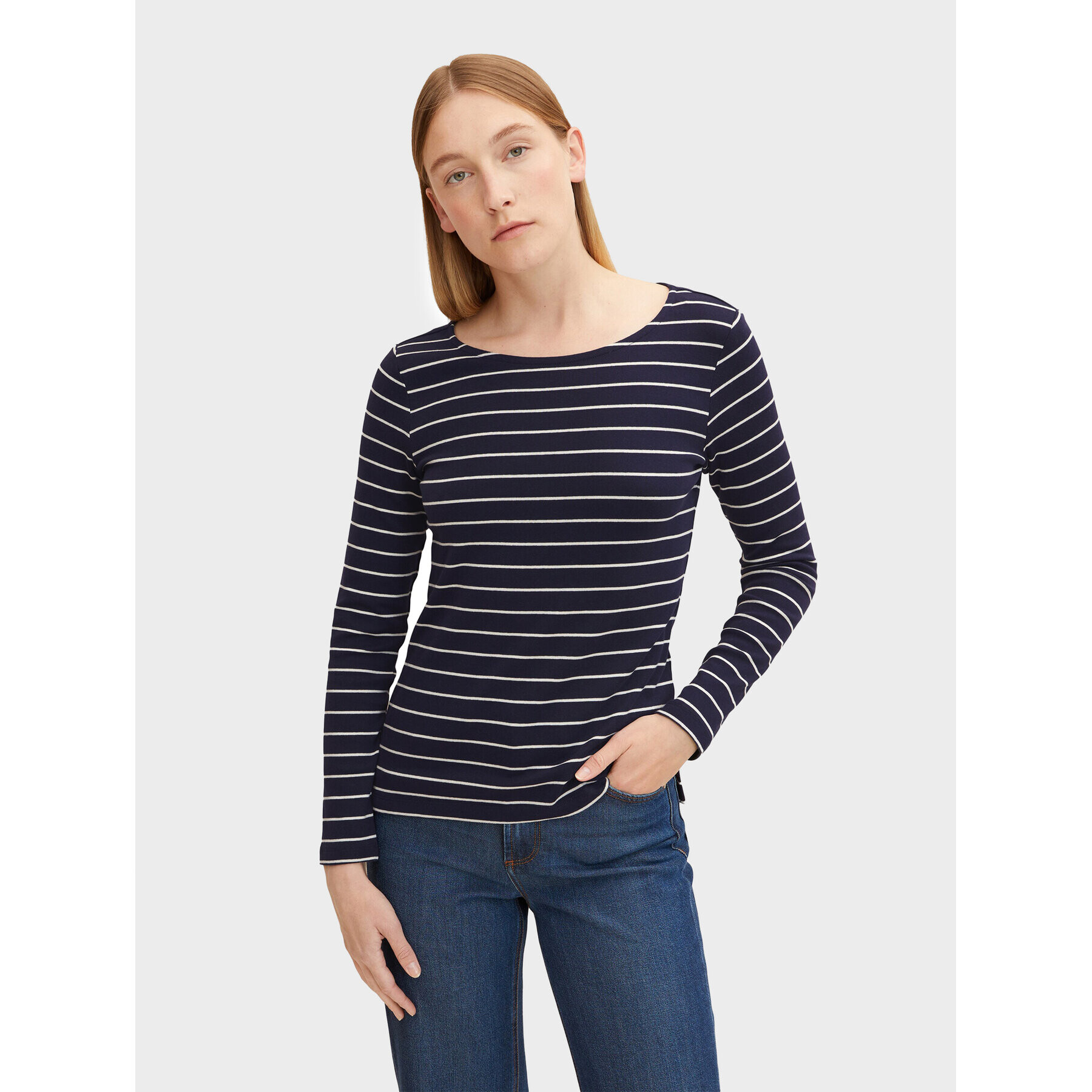 Tom Tailor Блуза 1032694 Тъмносин Regular Fit - Pepit.bg