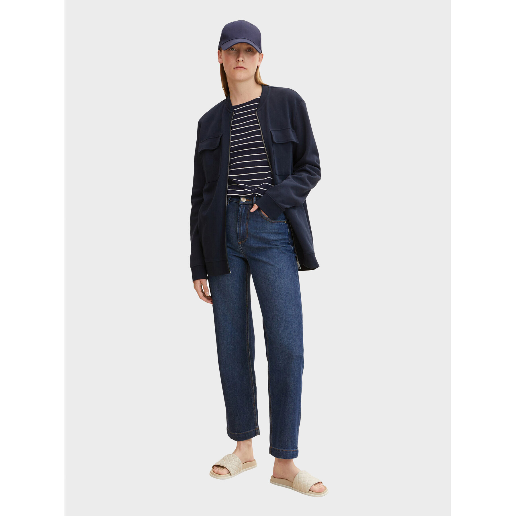 Tom Tailor Блуза 1032694 Тъмносин Regular Fit - Pepit.bg