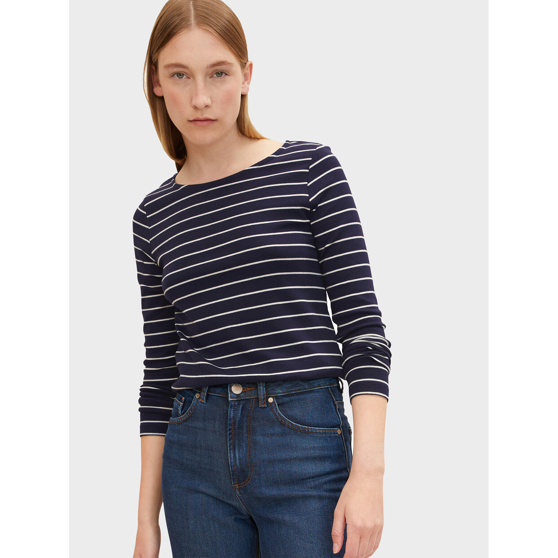 Tom Tailor Блуза 1032694 Тъмносин Regular Fit - Pepit.bg