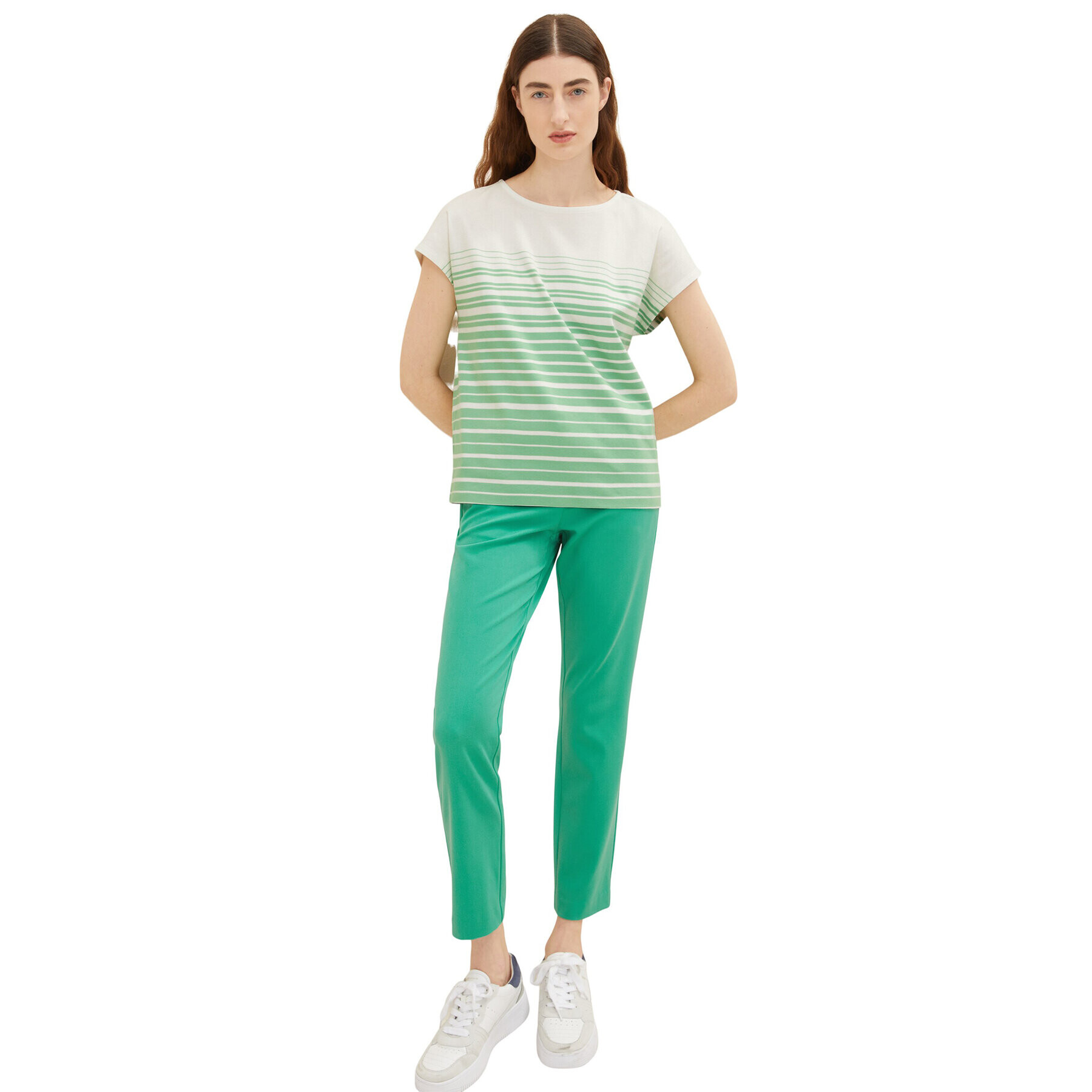 Tom Tailor Блуза 1035480 Зелен Regular Fit - Pepit.bg