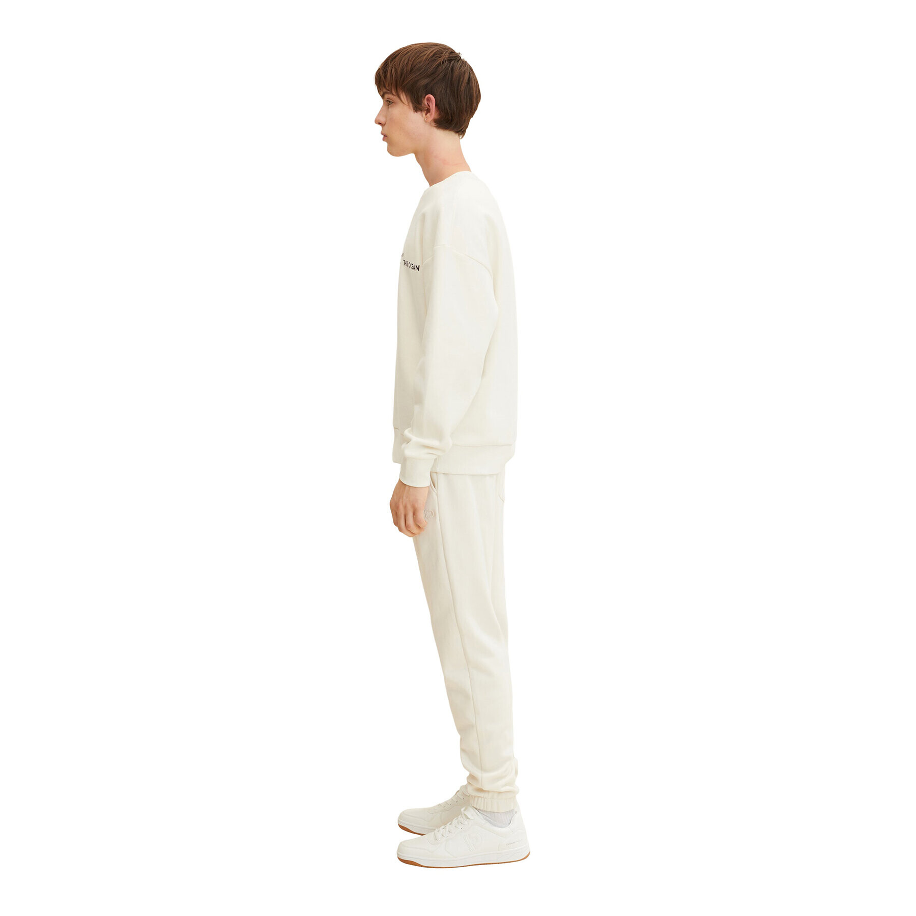 Tom Tailor Denim Долнище анцуг 1032789 Екрю Regular Fit - Pepit.bg