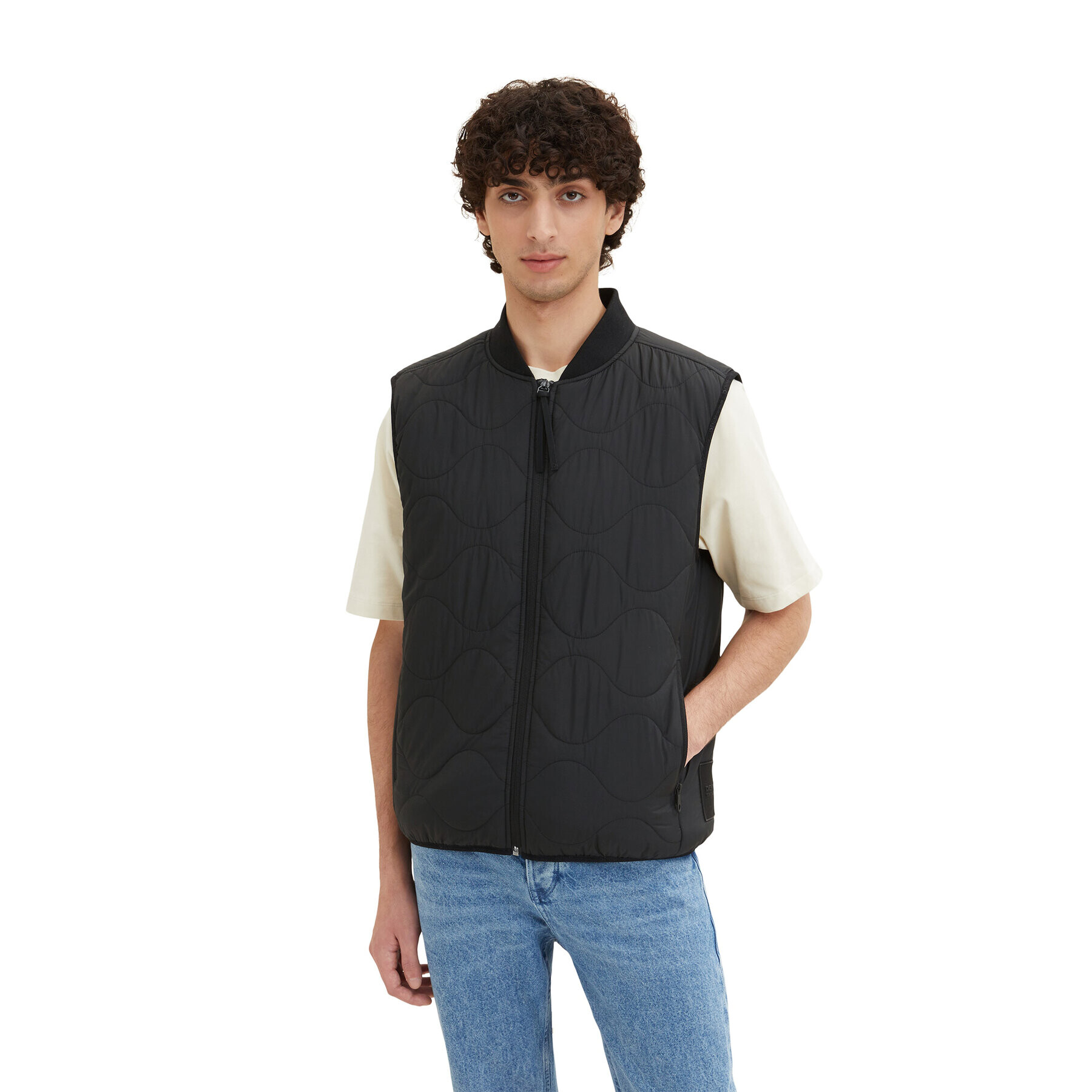 Tom Tailor Denim Елек 1034447 Черен - Pepit.bg