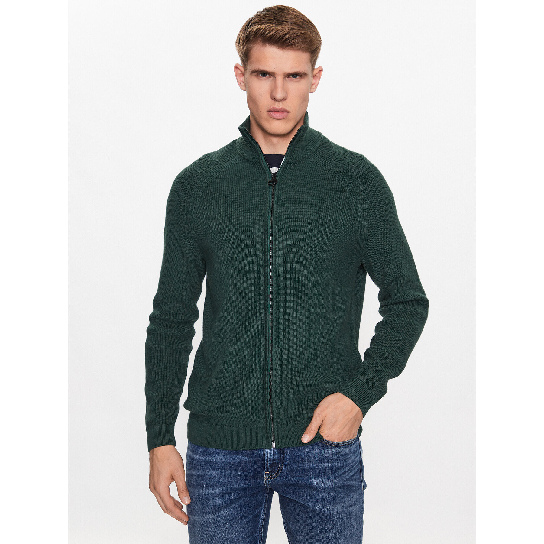 Tom Tailor Denim Кардиган 1033878 Зелен Regular Fit - Pepit.bg