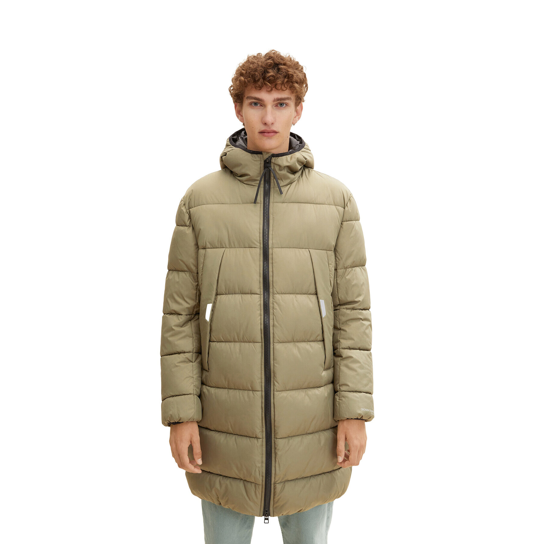 Tom Tailor Denim Пухено яке 1032430 Зелен Regular Fit - Pepit.bg