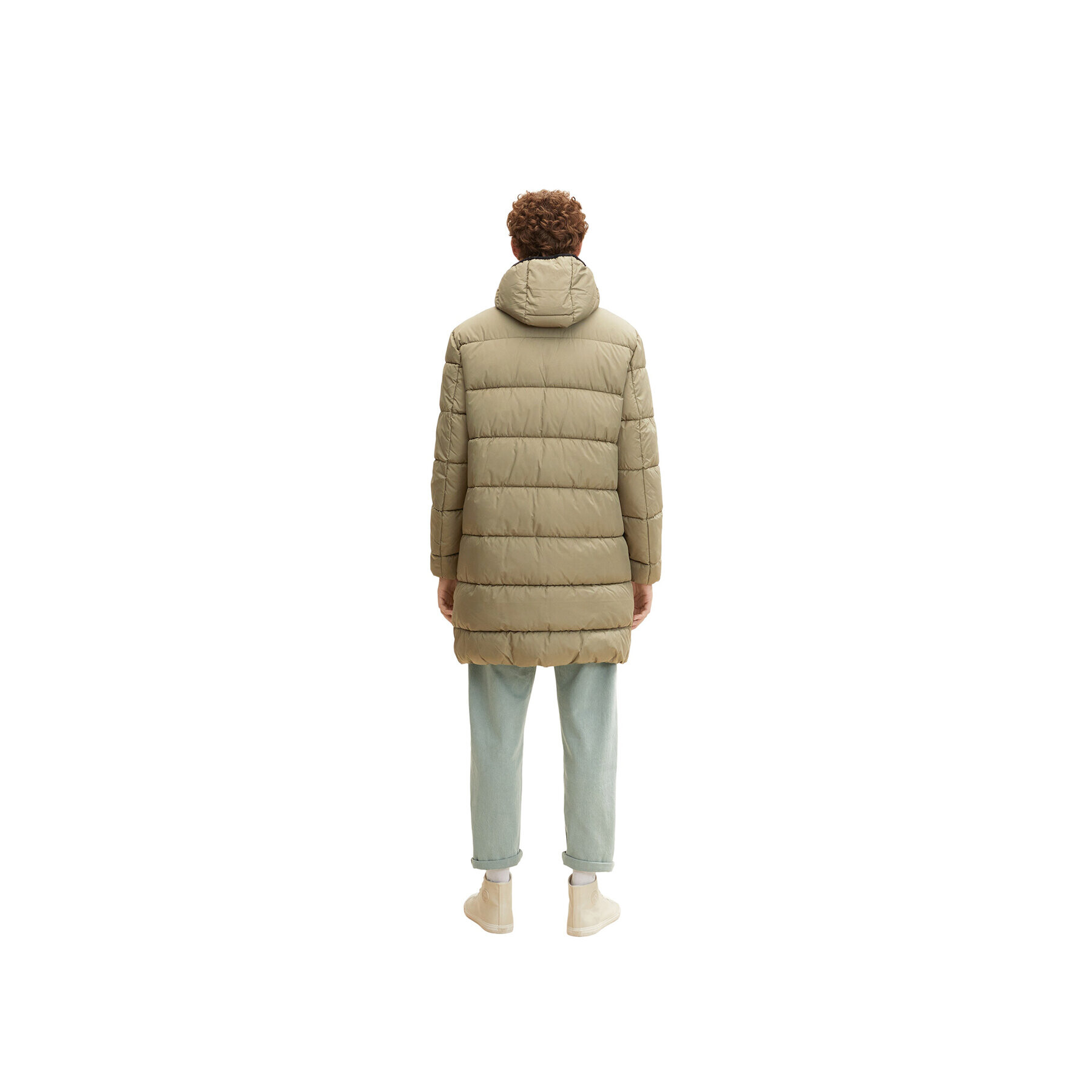Tom Tailor Denim Пухено яке 1032430 Зелен Regular Fit - Pepit.bg