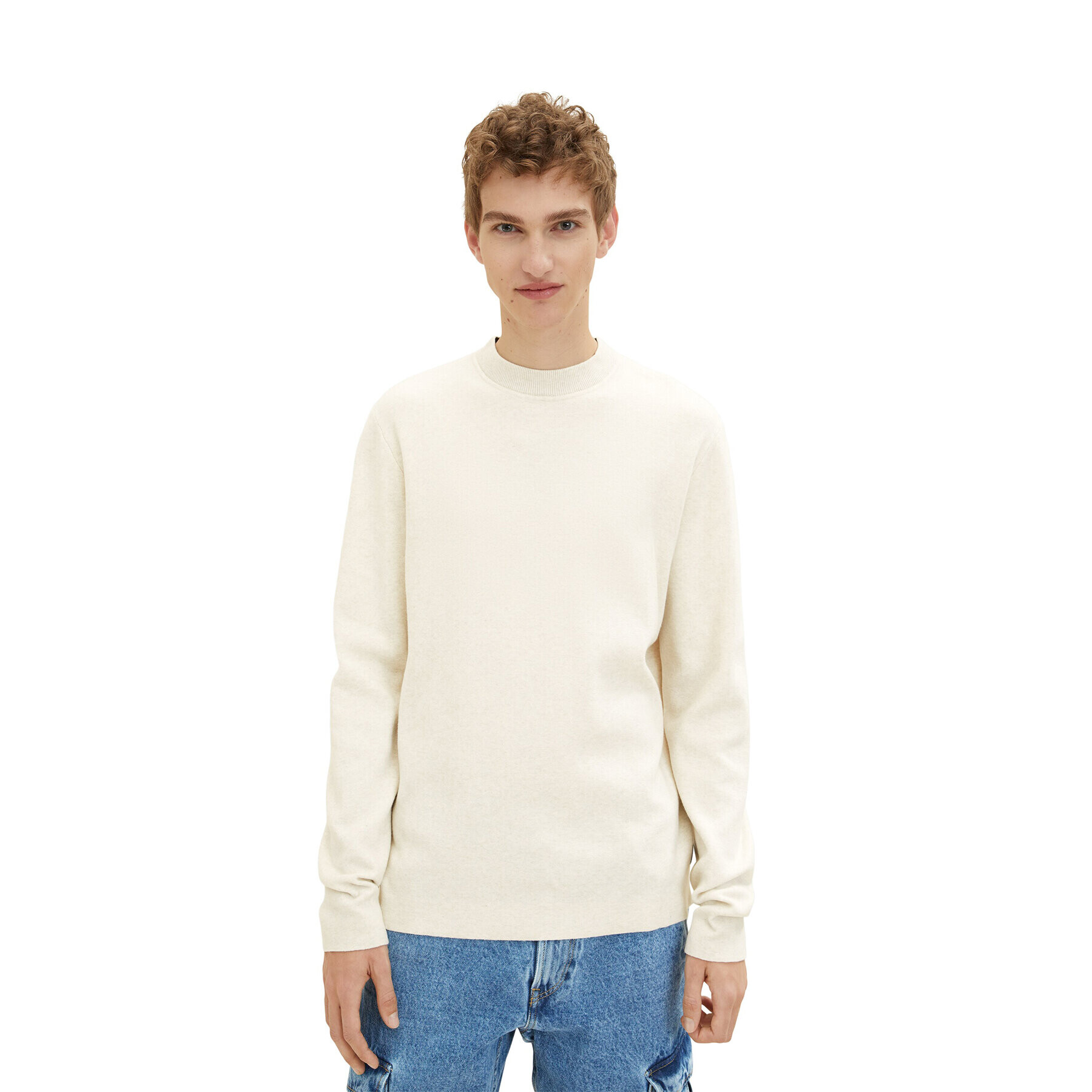 Tom Tailor Denim Пуловер 1033762 Бежов Regular Fit - Pepit.bg