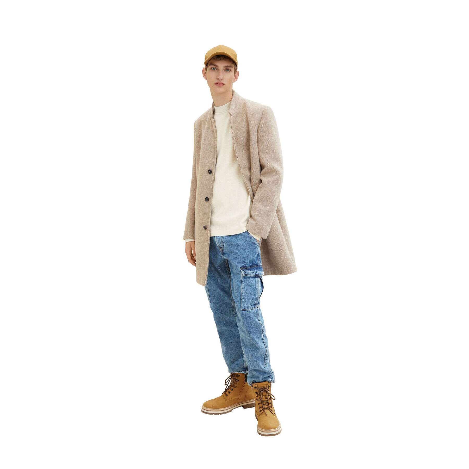 Tom Tailor Denim Пуловер 1033762 Бежов Regular Fit - Pepit.bg