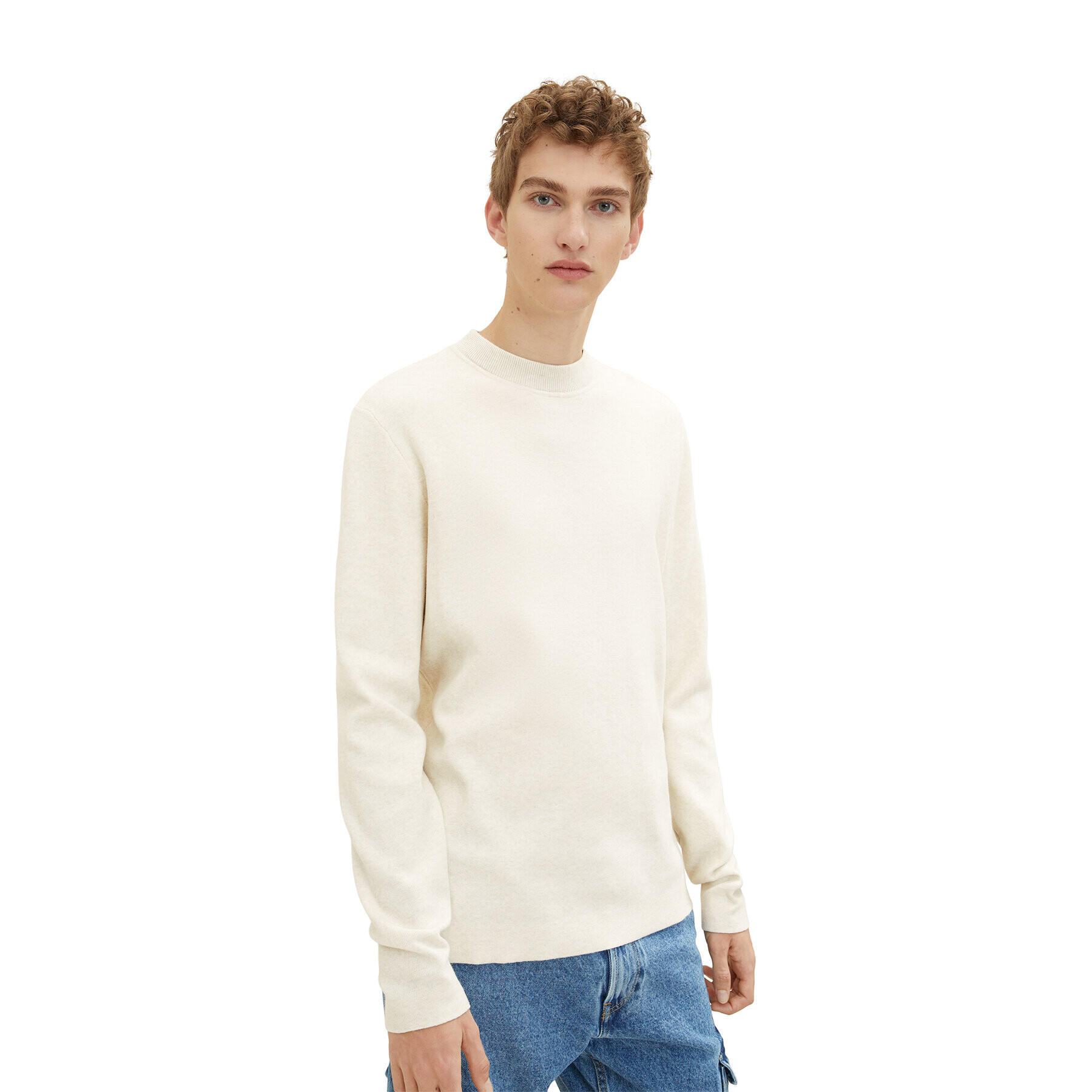 Tom Tailor Denim Пуловер 1033762 Бежов Regular Fit - Pepit.bg