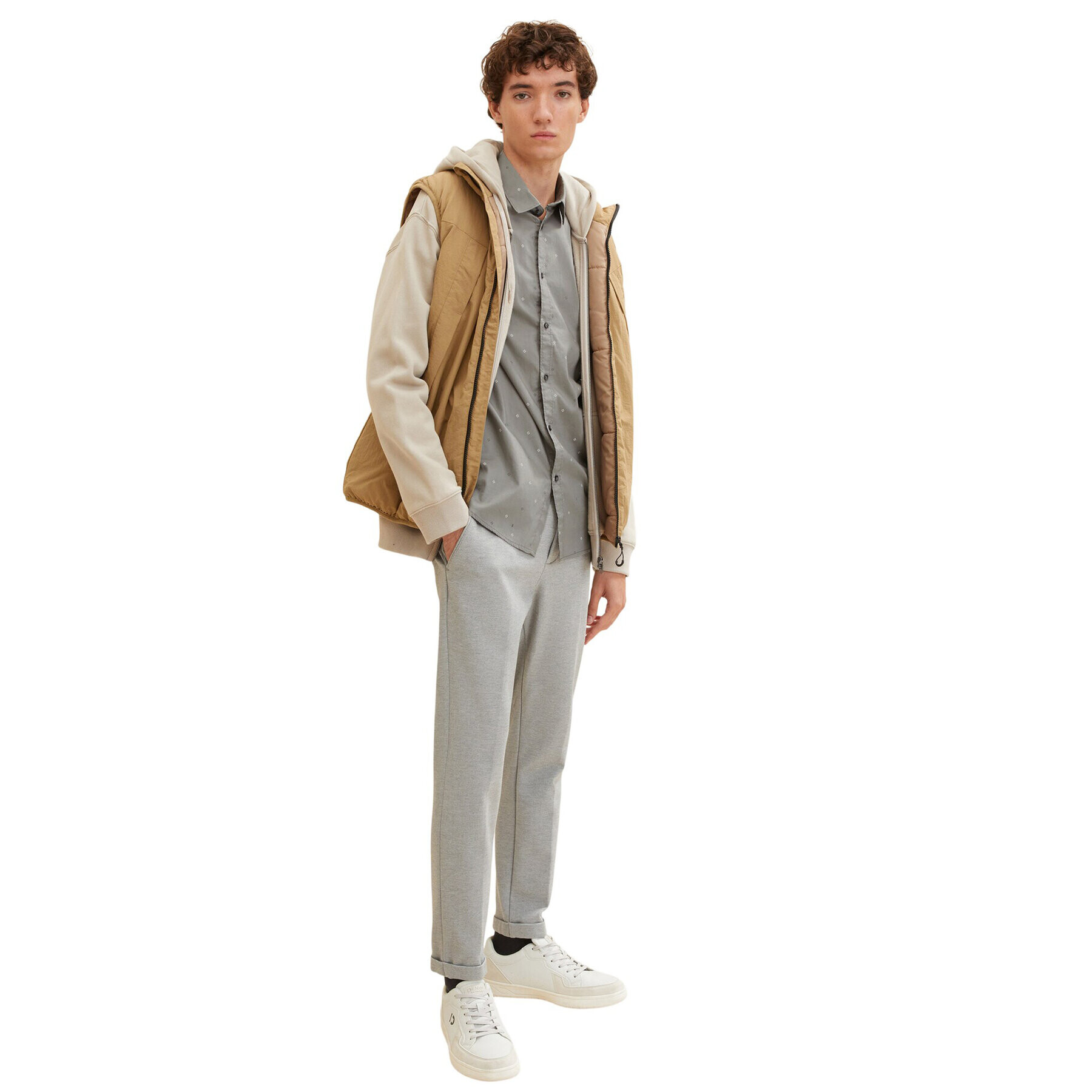 Tom Tailor Denim Риза 1032370 Сив Regular Fit - Pepit.bg