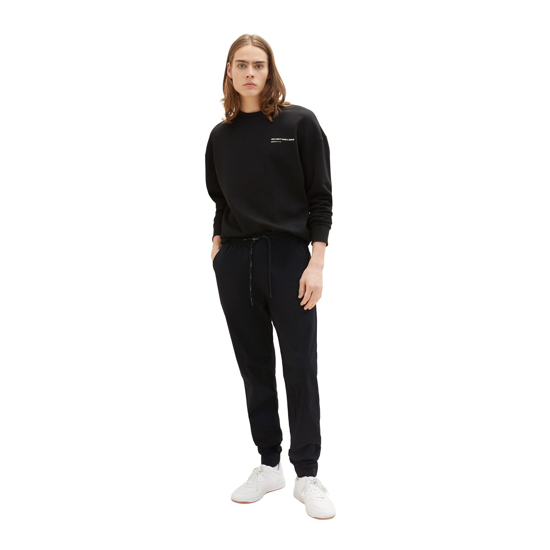 Tom Tailor Denim Текстилни панталони 1034989 Черен - Pepit.bg