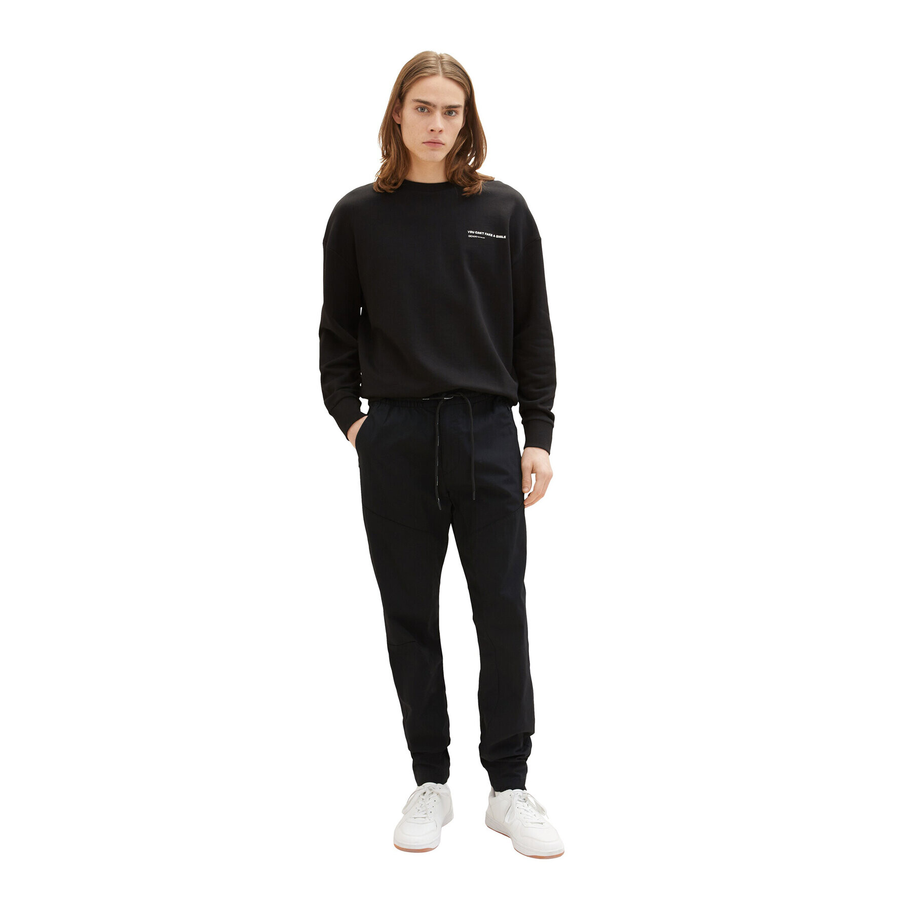 Tom Tailor Denim Текстилни панталони 1034989 Черен - Pepit.bg