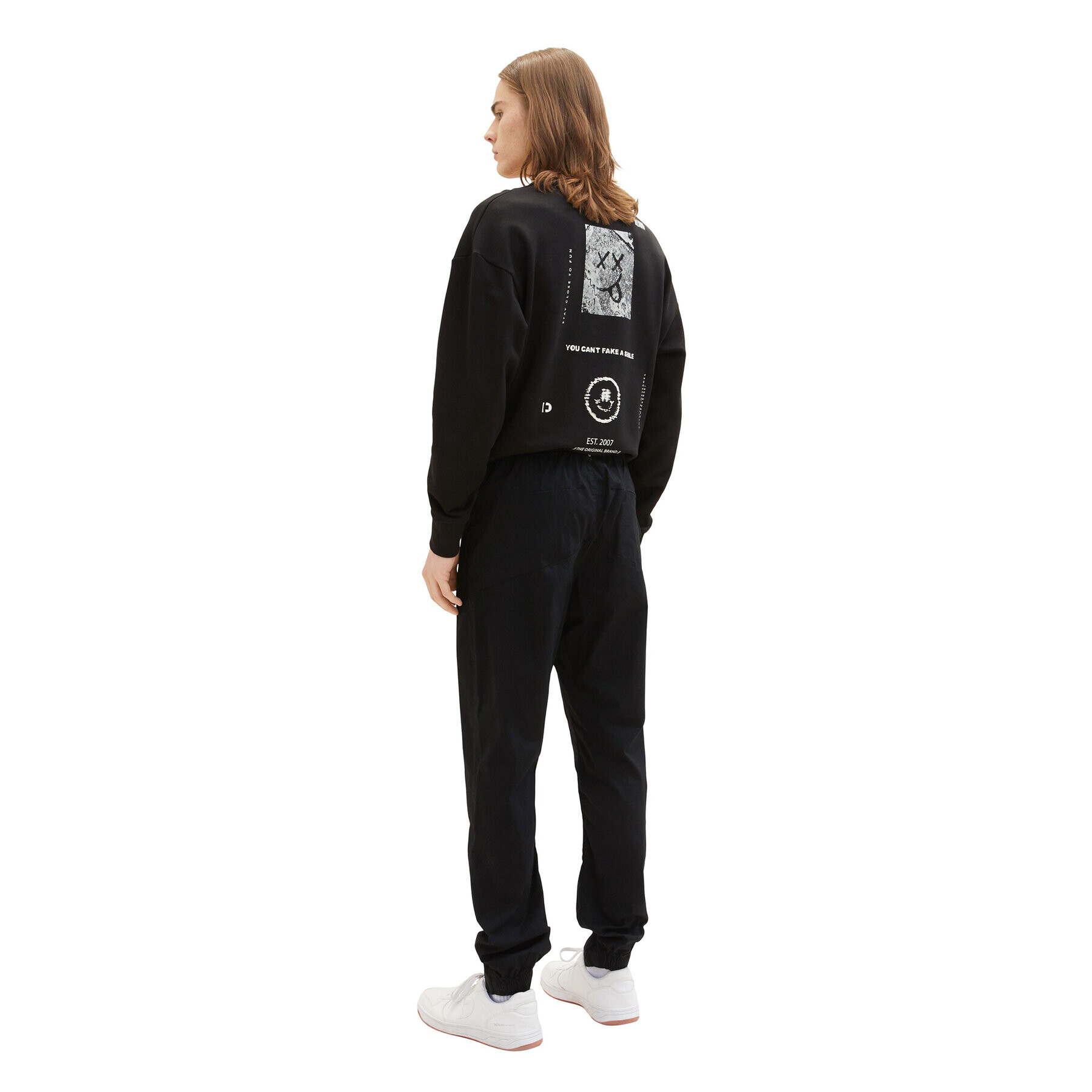 Tom Tailor Denim Текстилни панталони 1034989 Черен - Pepit.bg