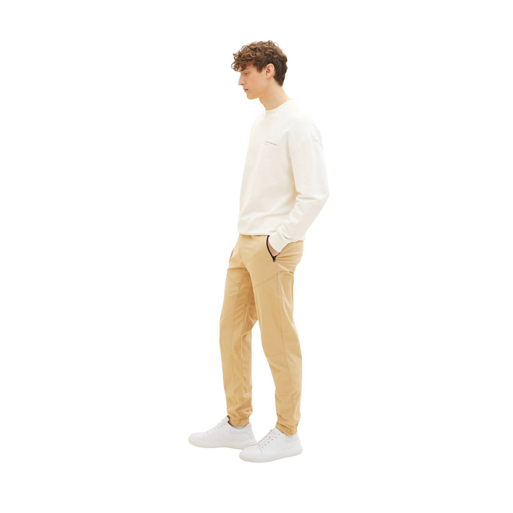 Tom Tailor Denim Текстилни панталони 1034989 Жълт - Pepit.bg