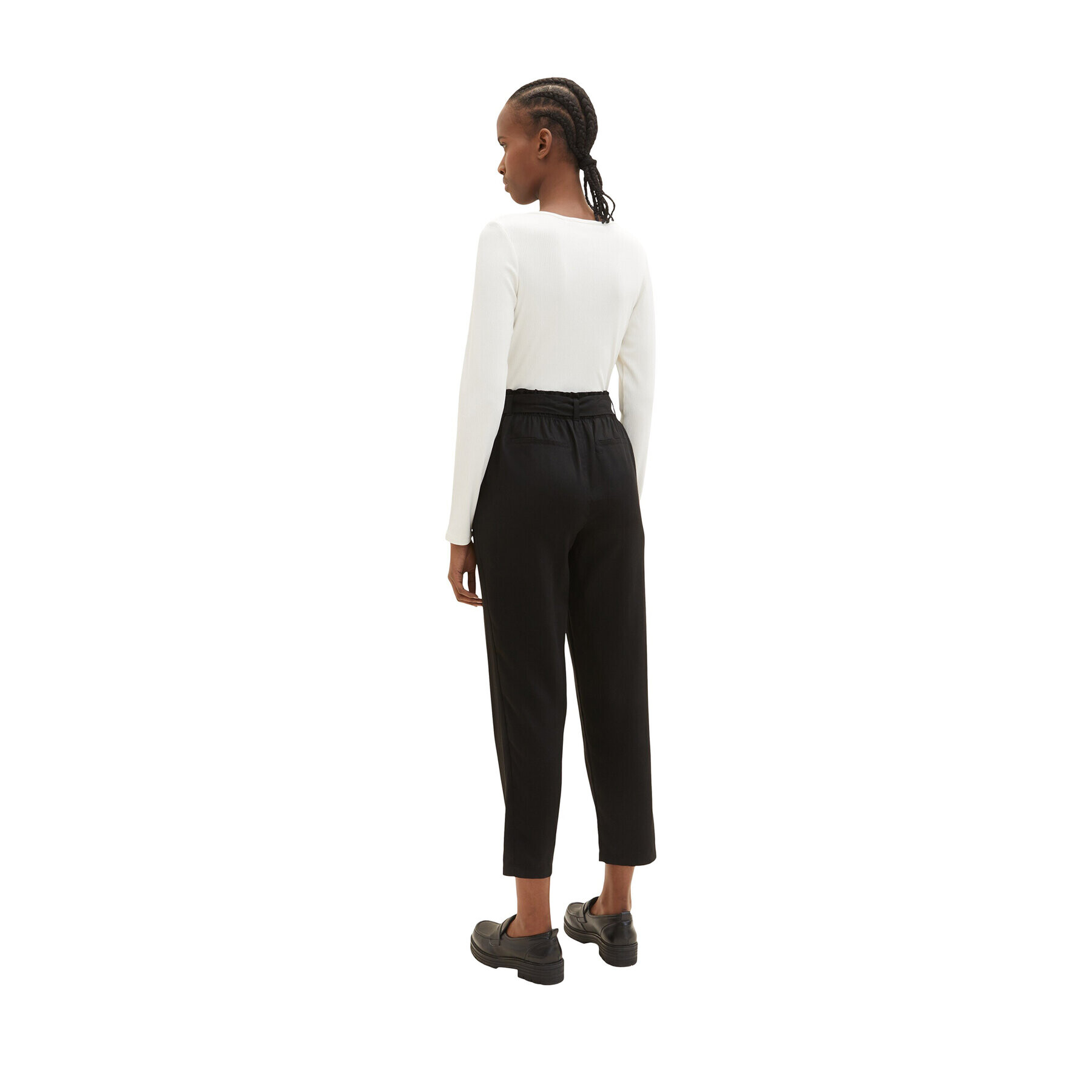 Tom Tailor Denim Текстилни панталони 1035436 Черен - Pepit.bg