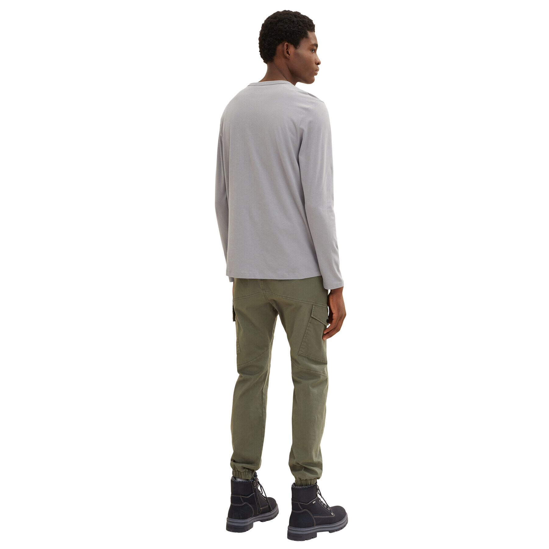 Tom Tailor Denim Тениска с дълъг ръкав 1033998 Сив Regular Fit - Pepit.bg