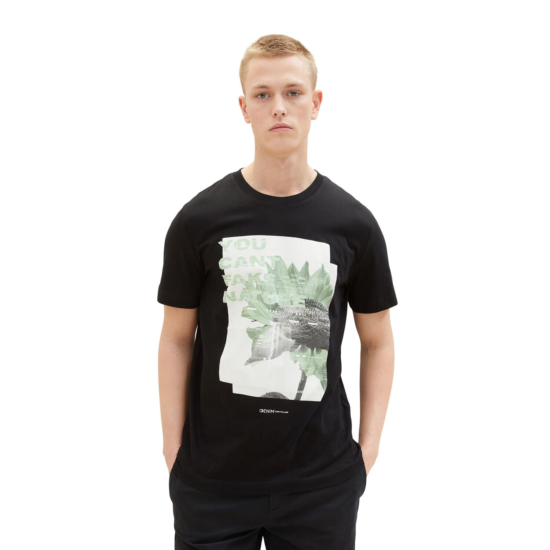 Tom Tailor Denim Тишърт 1035599 Черен - Pepit.bg