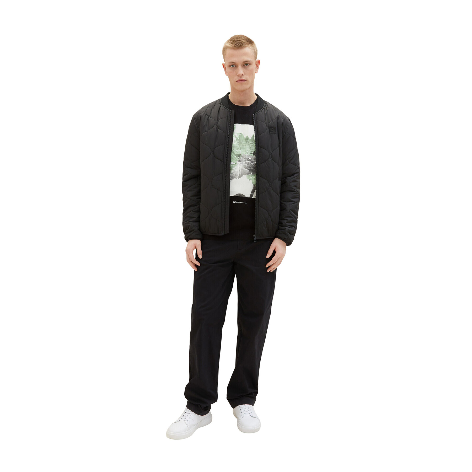 Tom Tailor Denim Тишърт 1035599 Черен - Pepit.bg