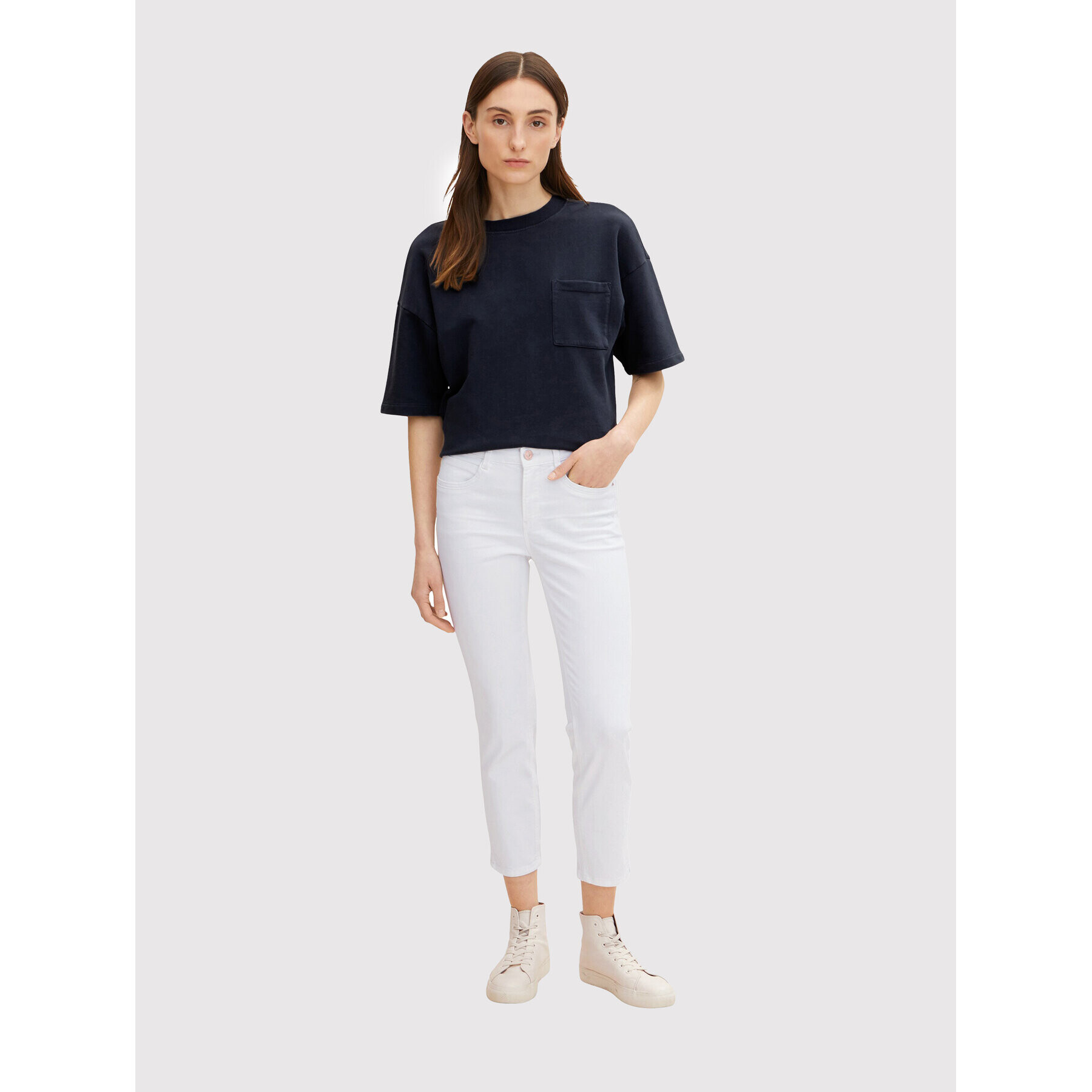 Tom Tailor Дънки 1031329 Бял Slim Fit - Pepit.bg