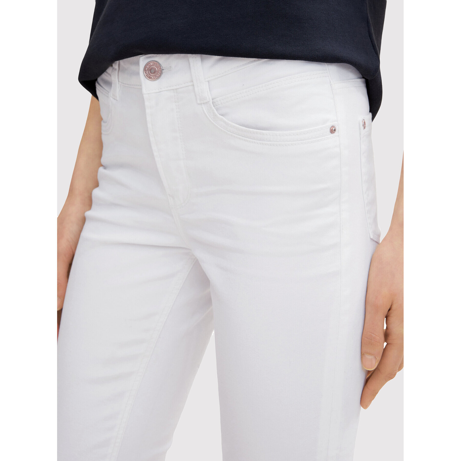 Tom Tailor Дънки 1031329 Бял Slim Fit - Pepit.bg