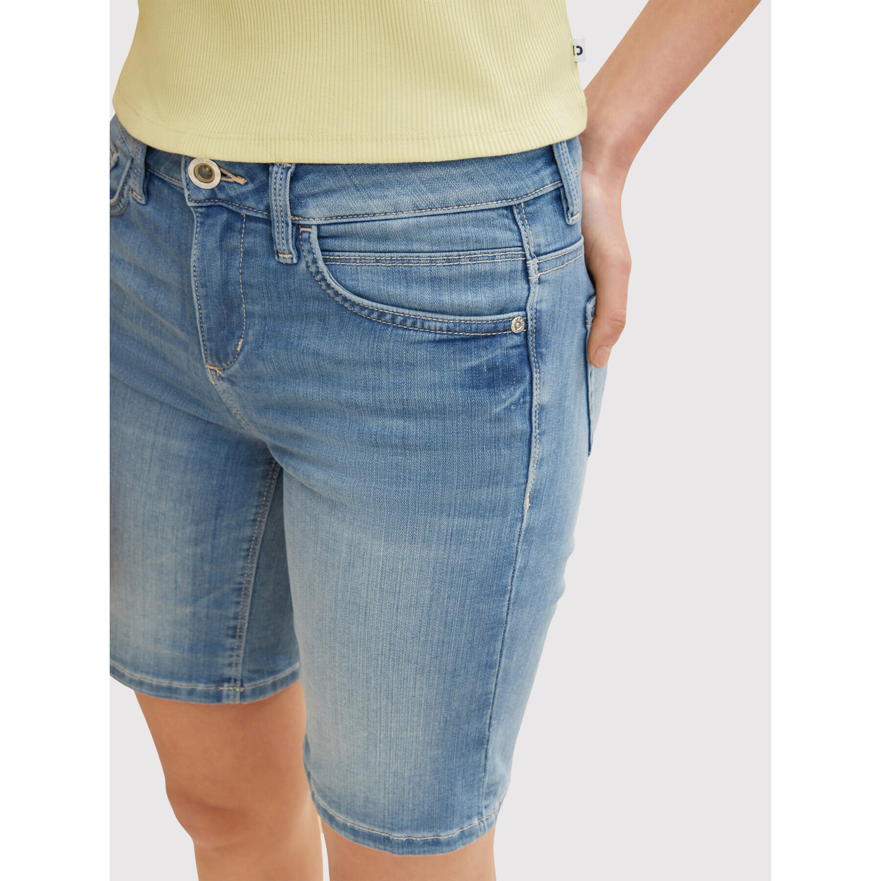 Tom Tailor Дънкови шорти 1030447 Син Slim Fit - Pepit.bg
