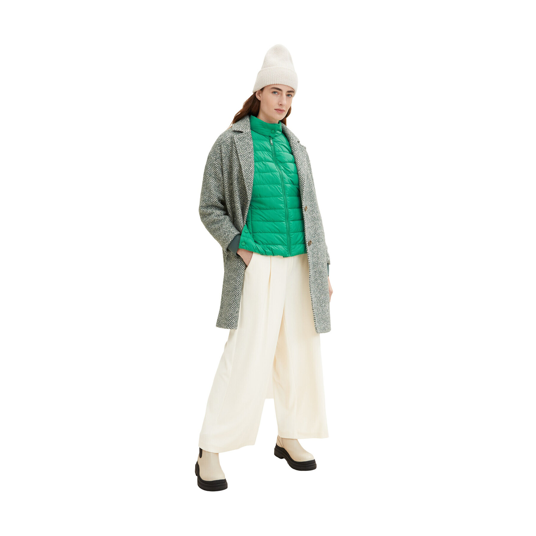 Tom Tailor Елек 1034120 Зелен Regular Fit - Pepit.bg