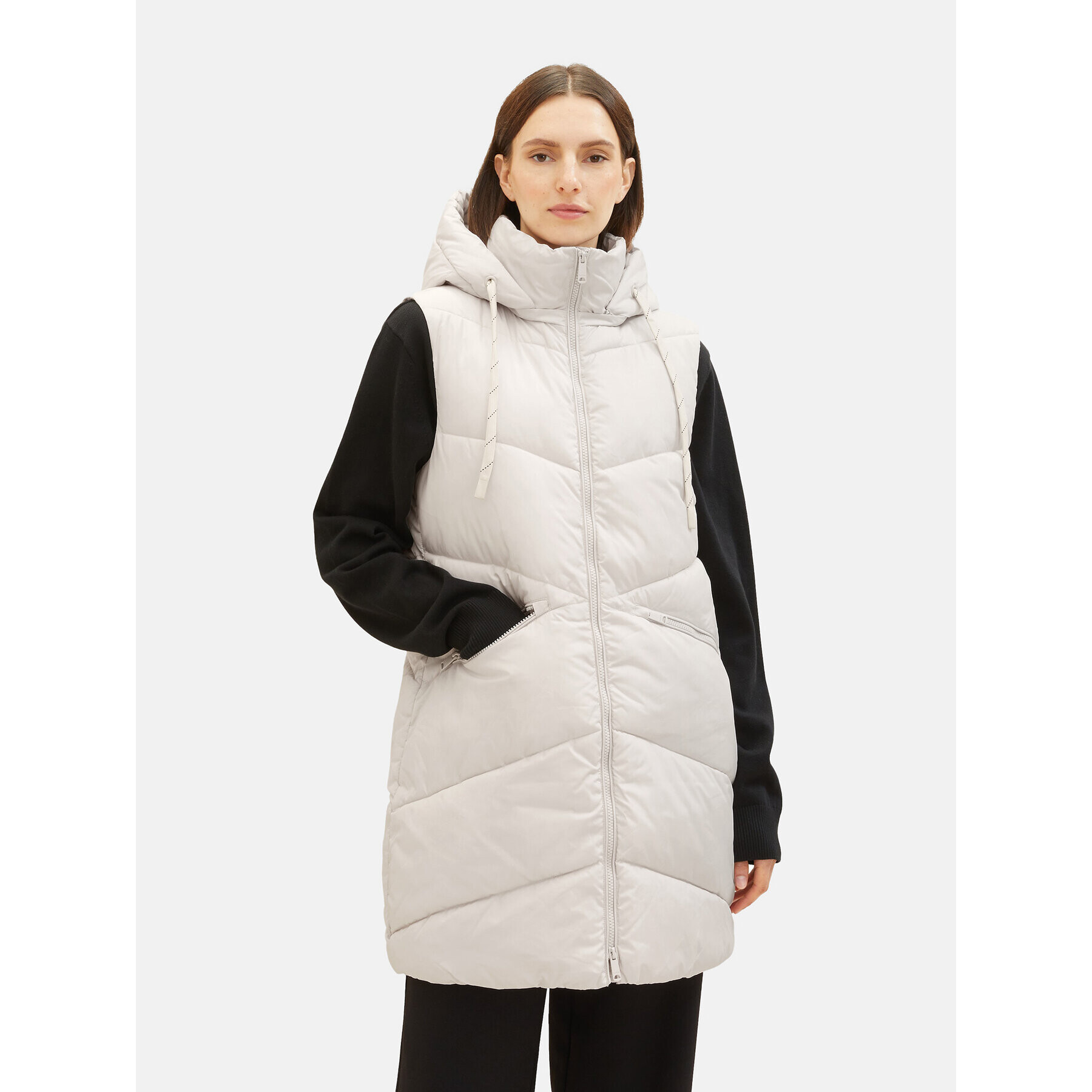 Tom Tailor Елек 1037562 Екрю Regular Fit - Pepit.bg