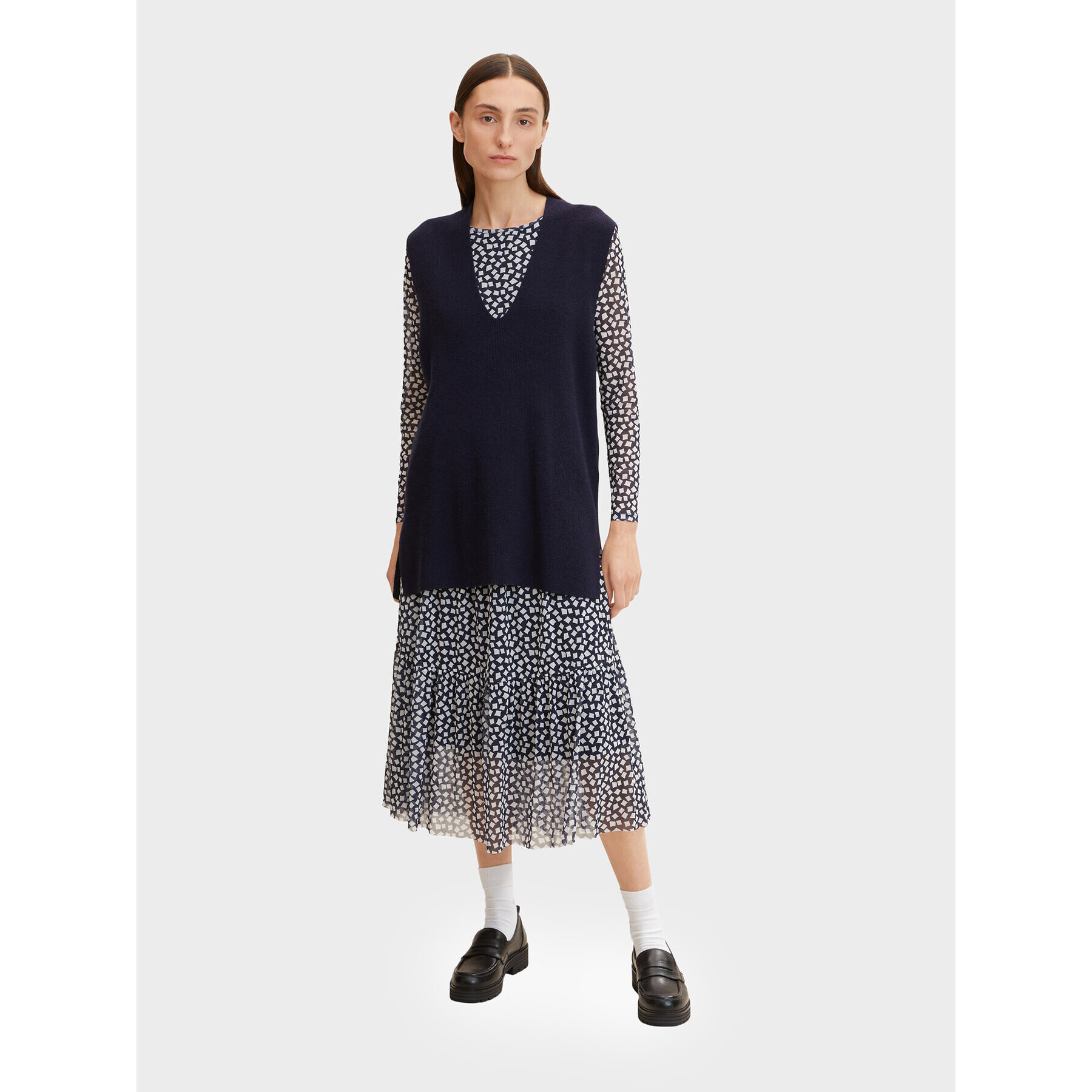 Tom Tailor Ежедневна рокля 1030257 Тъмносин Regular Fit - Pepit.bg