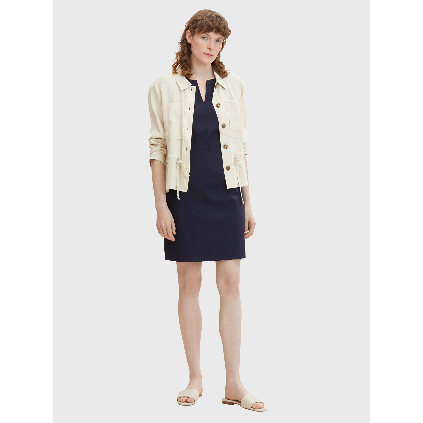 Tom Tailor Ежедневна рокля 1033589 Тъмносин Regular Fit - Pepit.bg