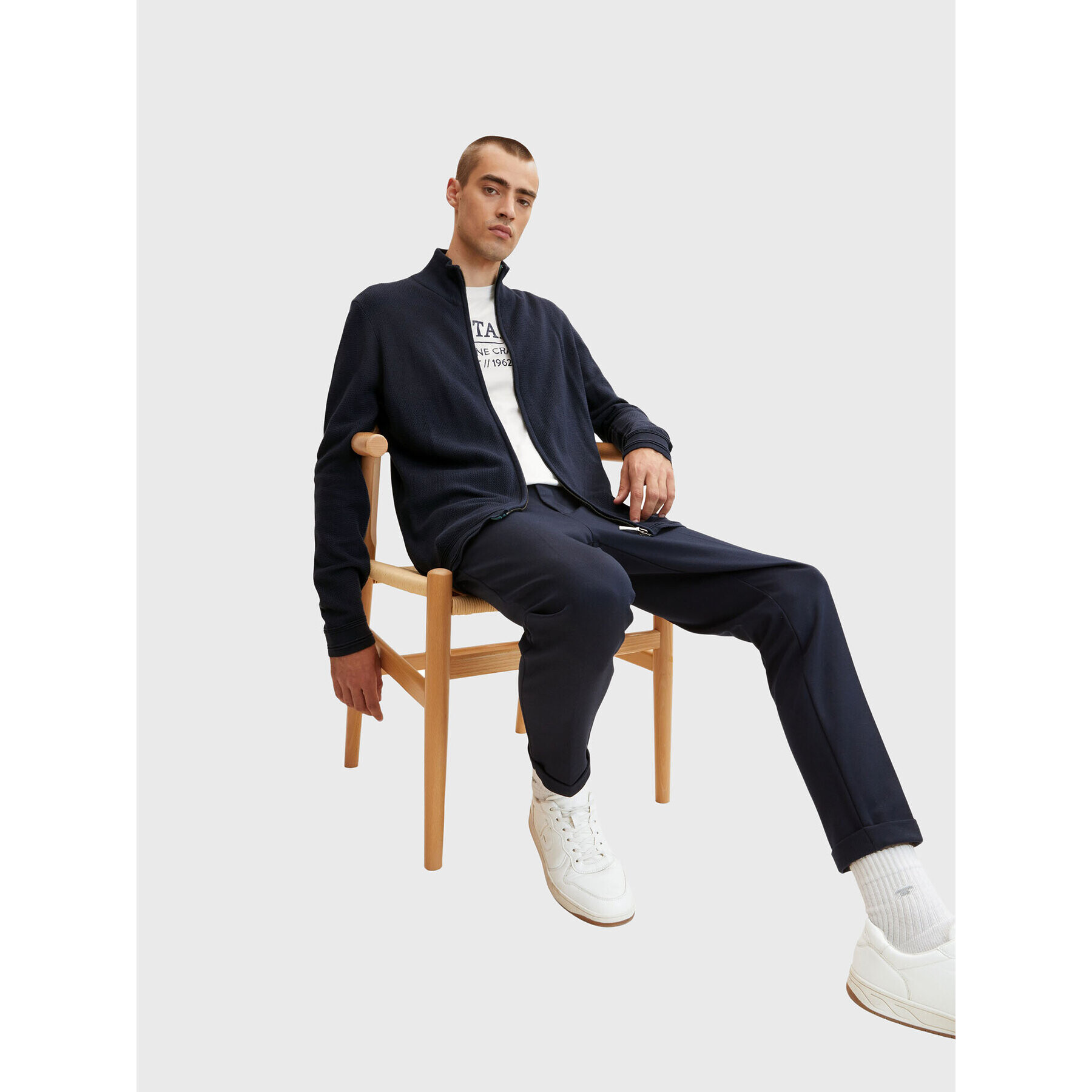 Tom Tailor Кардиган 1032285 Тъмносин Regular Fit - Pepit.bg