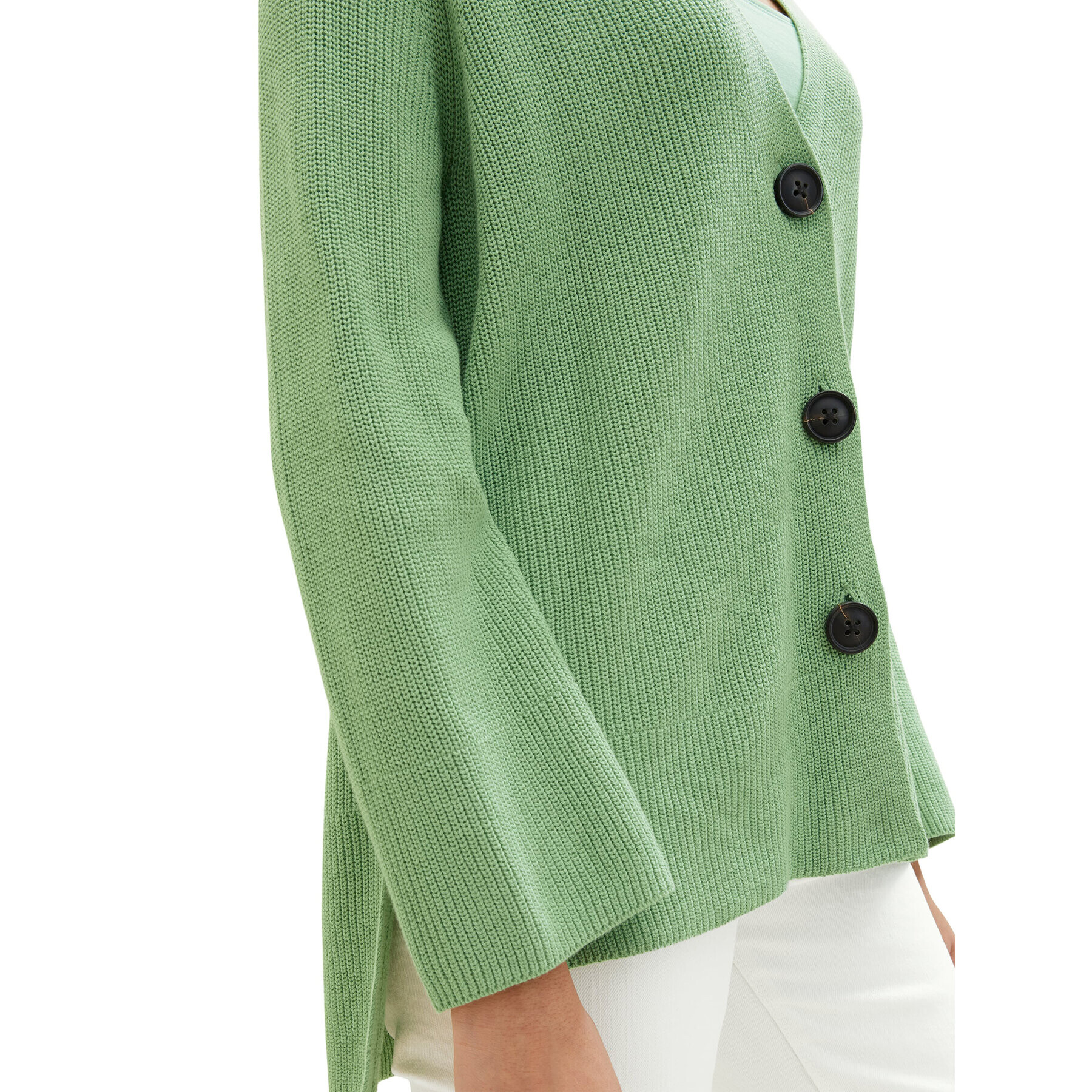 Tom Tailor Кардиган 1035305 Зелен Regular Fit - Pepit.bg