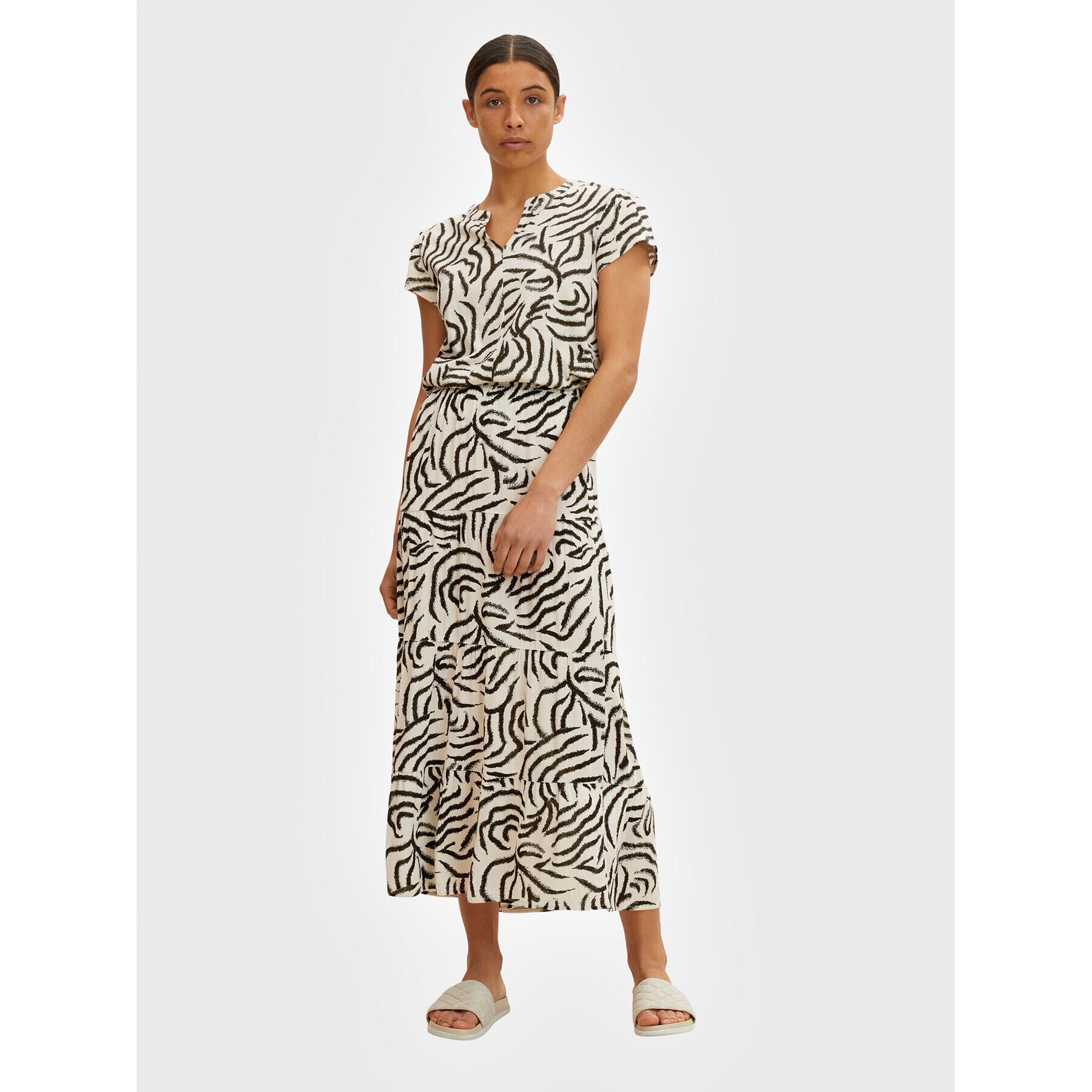 Tom Tailor Макси пола 1031673 Бежов Regular Fit - Pepit.bg