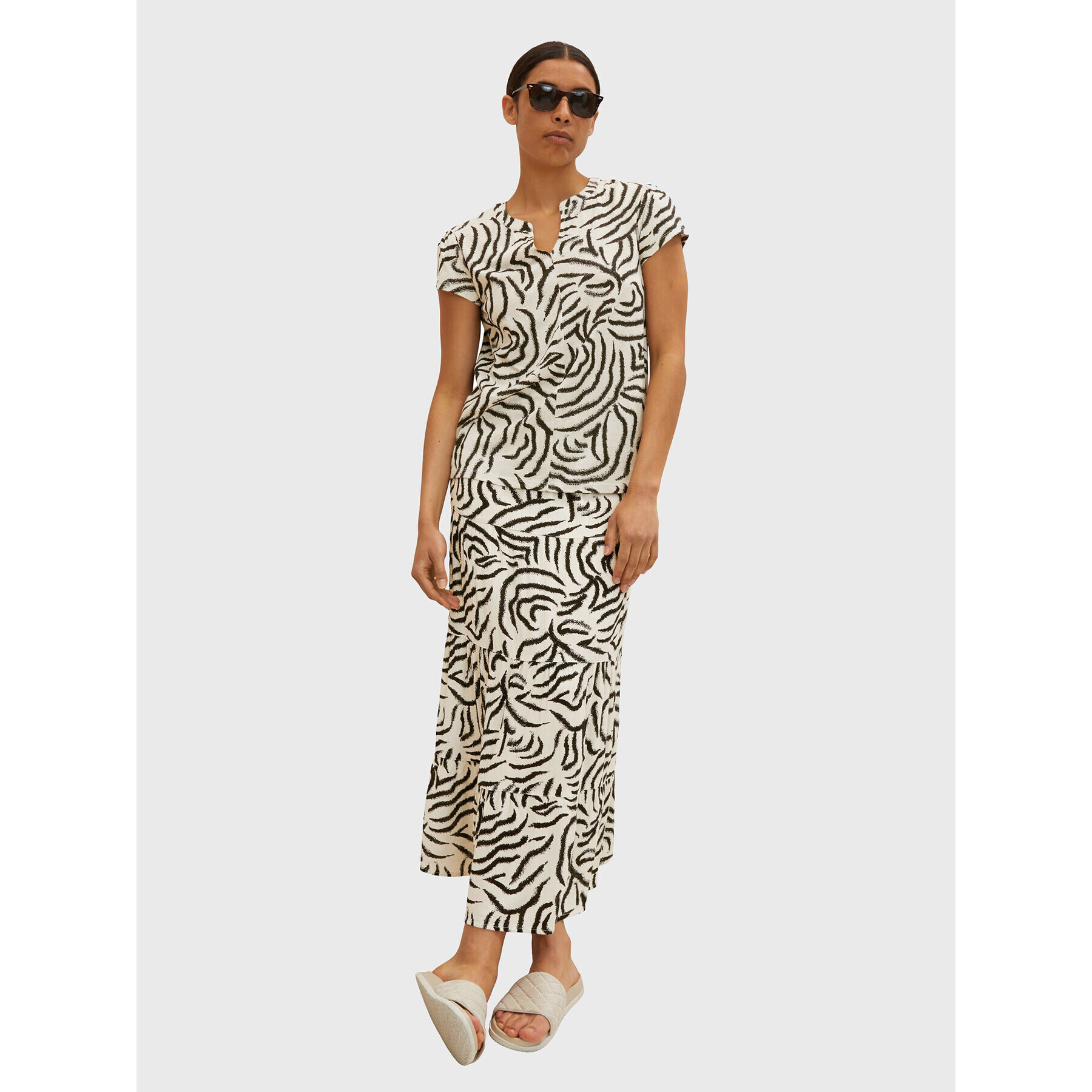 Tom Tailor Макси пола 1031673 Бежов Regular Fit - Pepit.bg