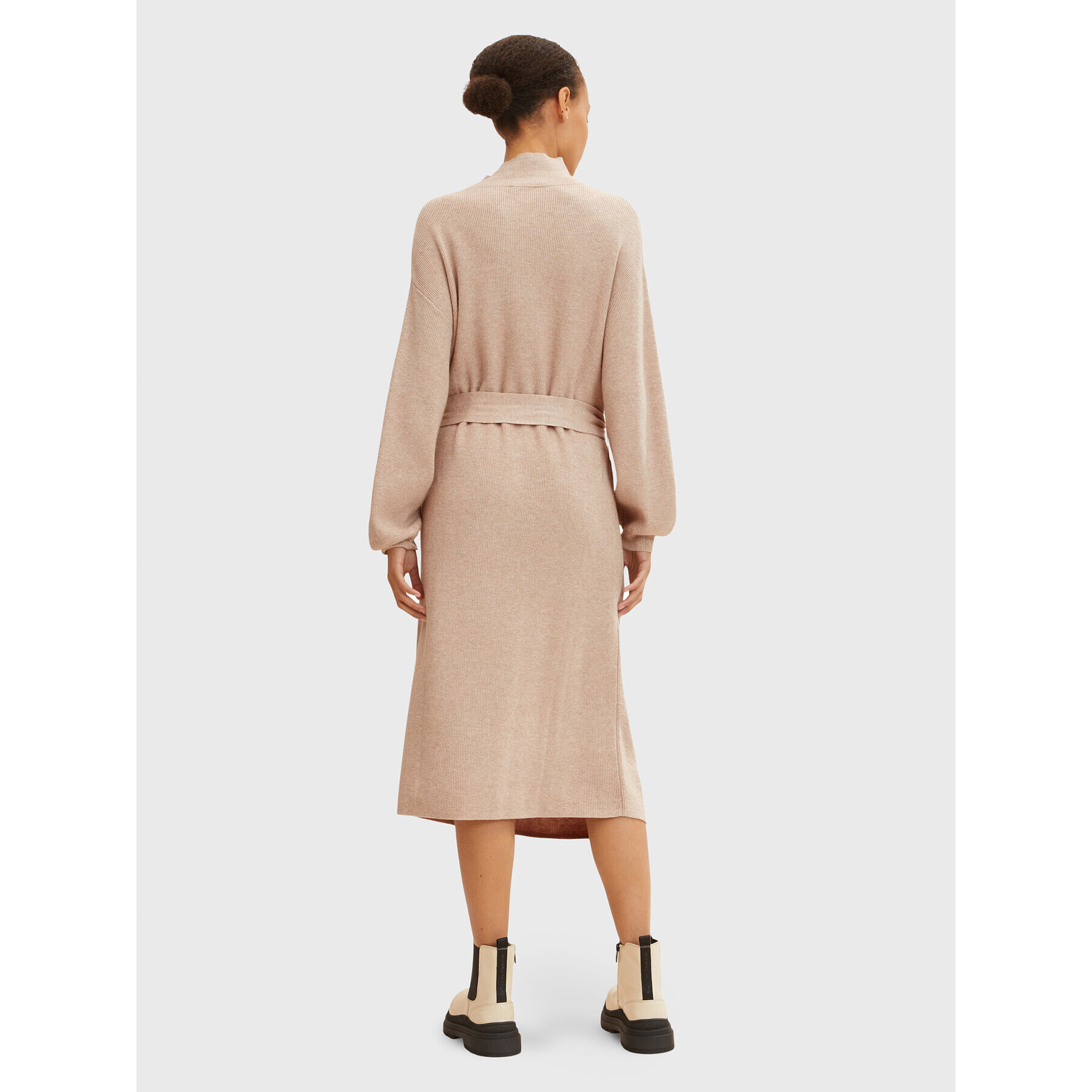 Tom Tailor Плетена рокля 1032762 Бежов Regular Fit - Pepit.bg