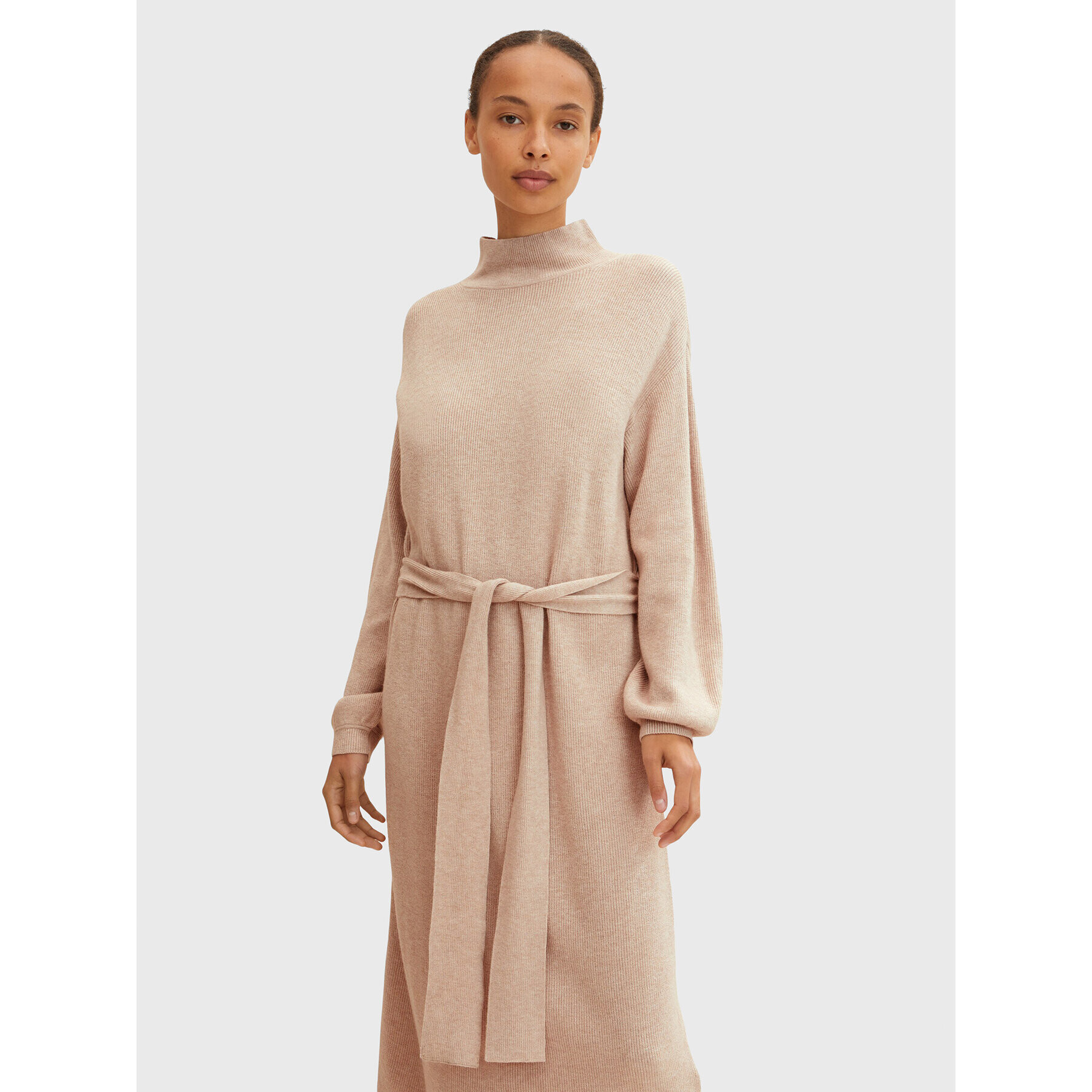 Tom Tailor Плетена рокля 1032762 Бежов Regular Fit - Pepit.bg