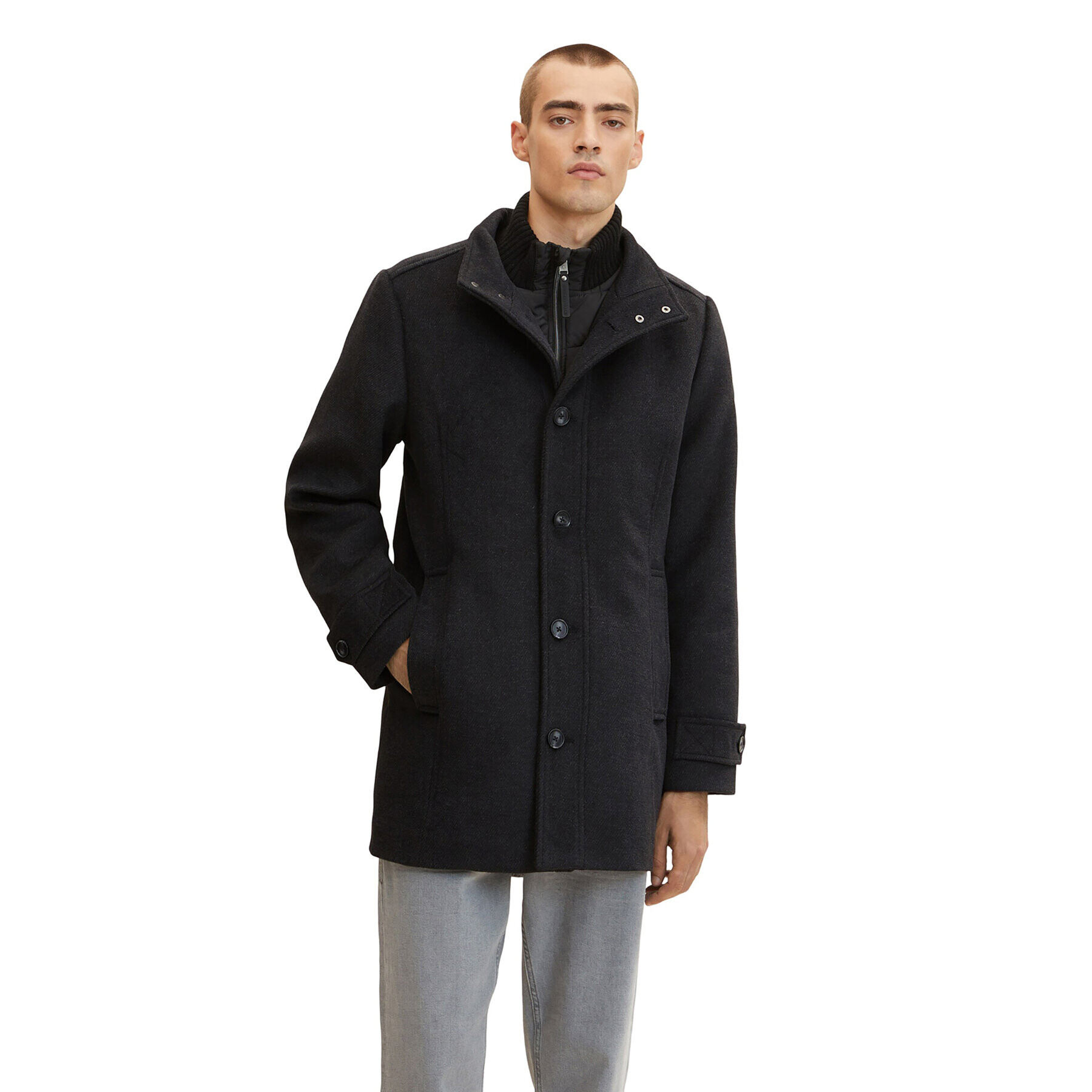 Tom Tailor Преходно палто 1032506 Черен Regular Fit - Pepit.bg