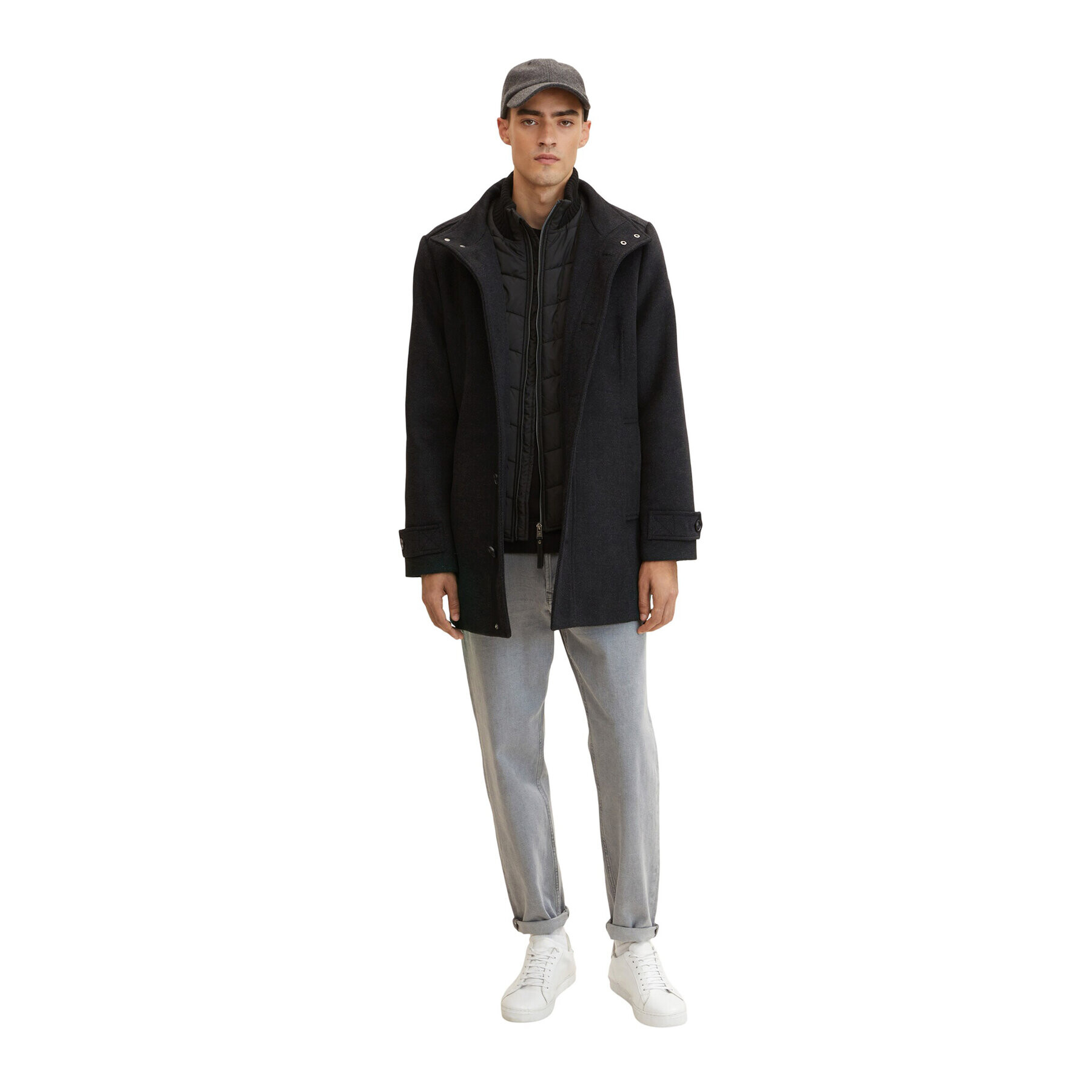 Tom Tailor Преходно палто 1032506 Черен Regular Fit - Pepit.bg