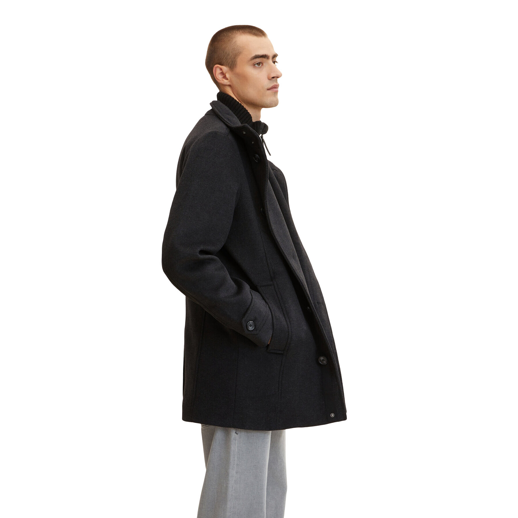 Tom Tailor Преходно палто 1032506 Черен Regular Fit - Pepit.bg