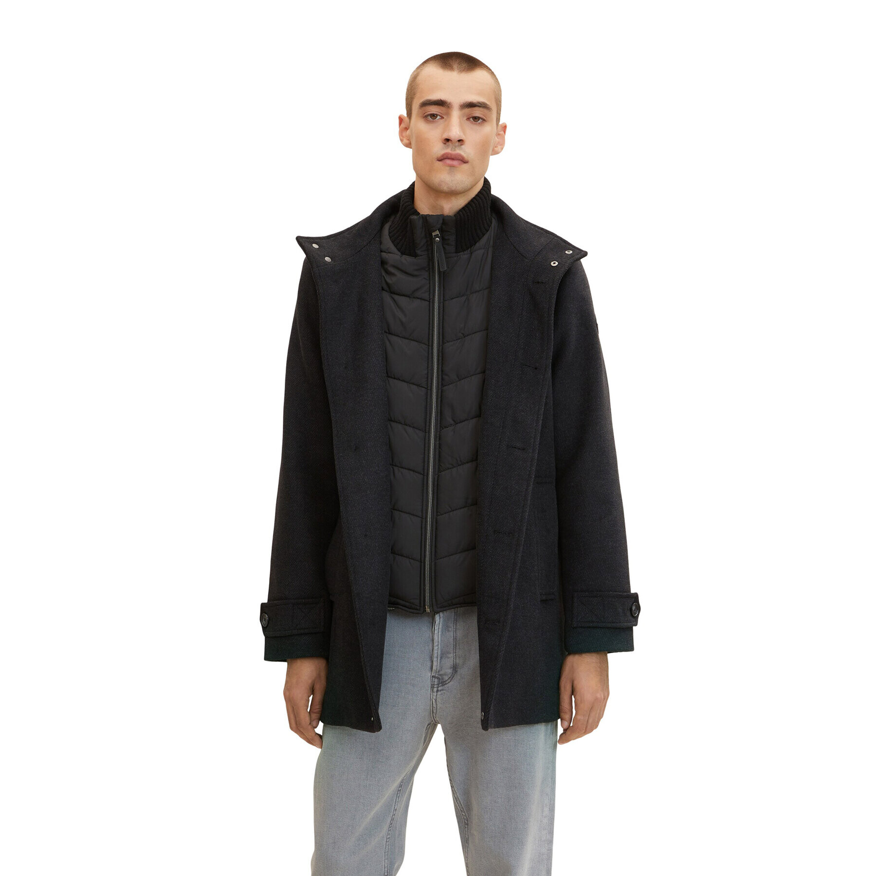 Tom Tailor Преходно палто 1032506 Черен Regular Fit - Pepit.bg
