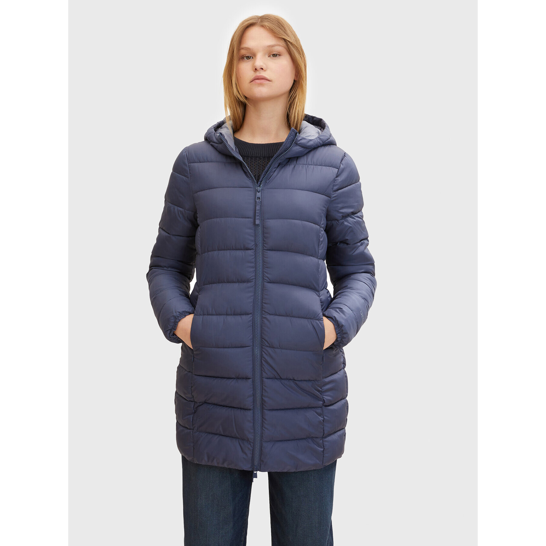 Tom Tailor Denim Пухено яке 1031391 Тъмносин Regular Fit - Pepit.bg