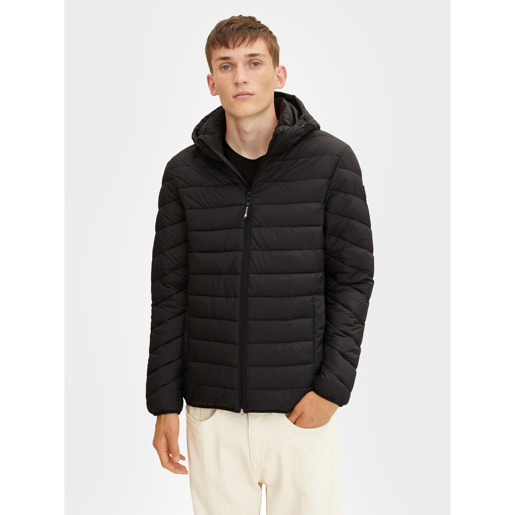 Tom Tailor Denim Пухено яке 1031780 Черен Regular Fit - Pepit.bg