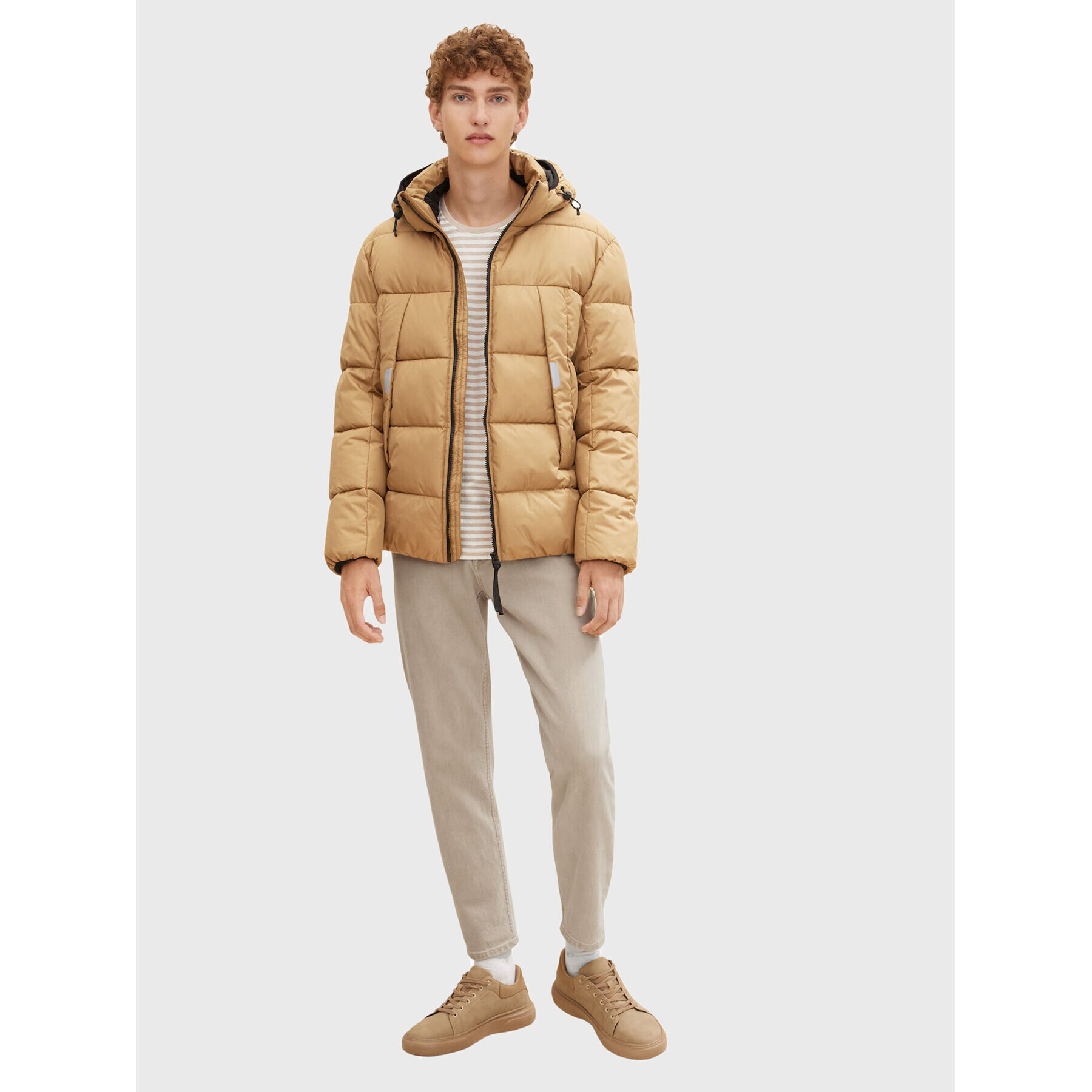 Tom Tailor Denim Пухено яке 1032429 Бежов Regular Fit - Pepit.bg