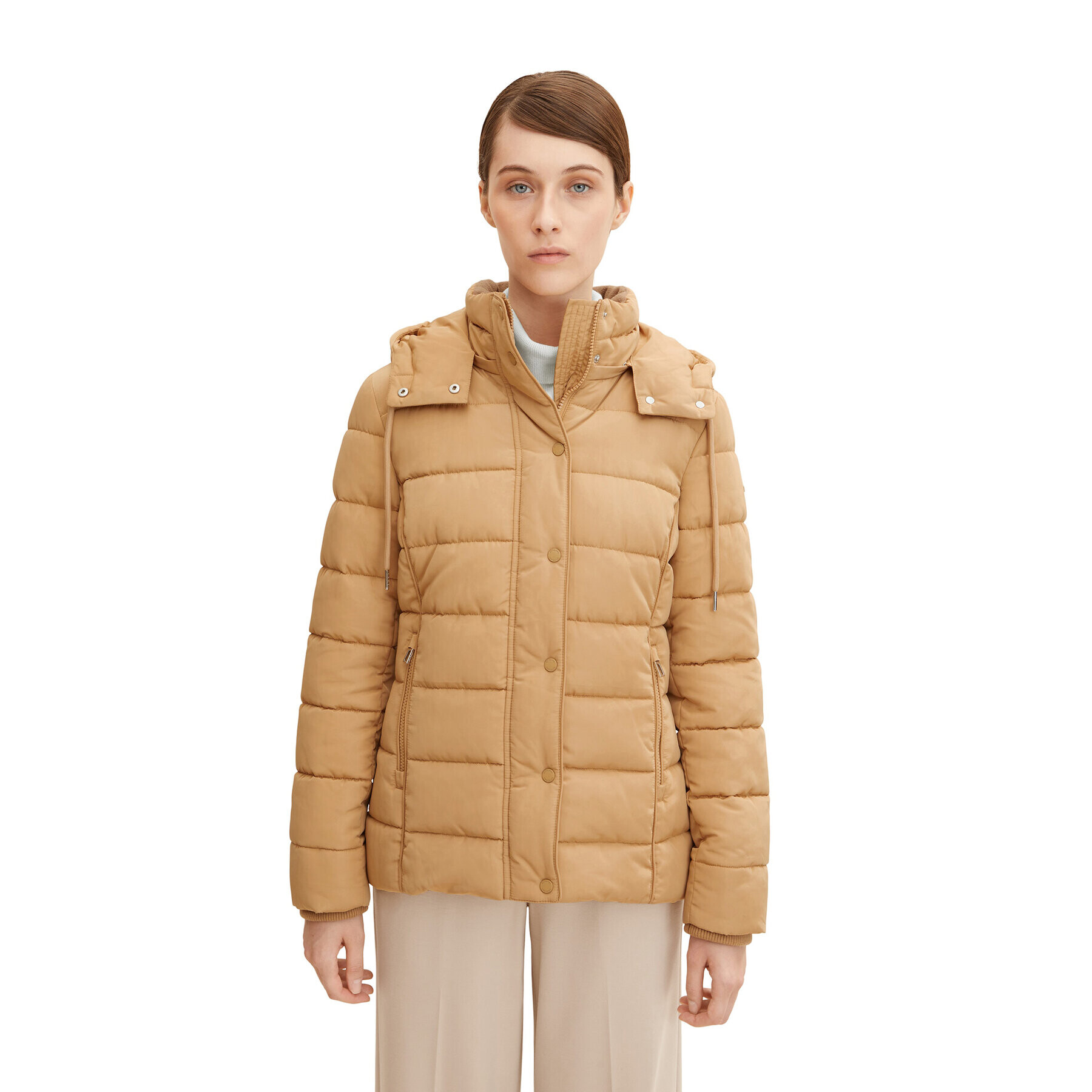 Tom Tailor Пухено яке 1032480 Бежов Regular Fit - Pepit.bg